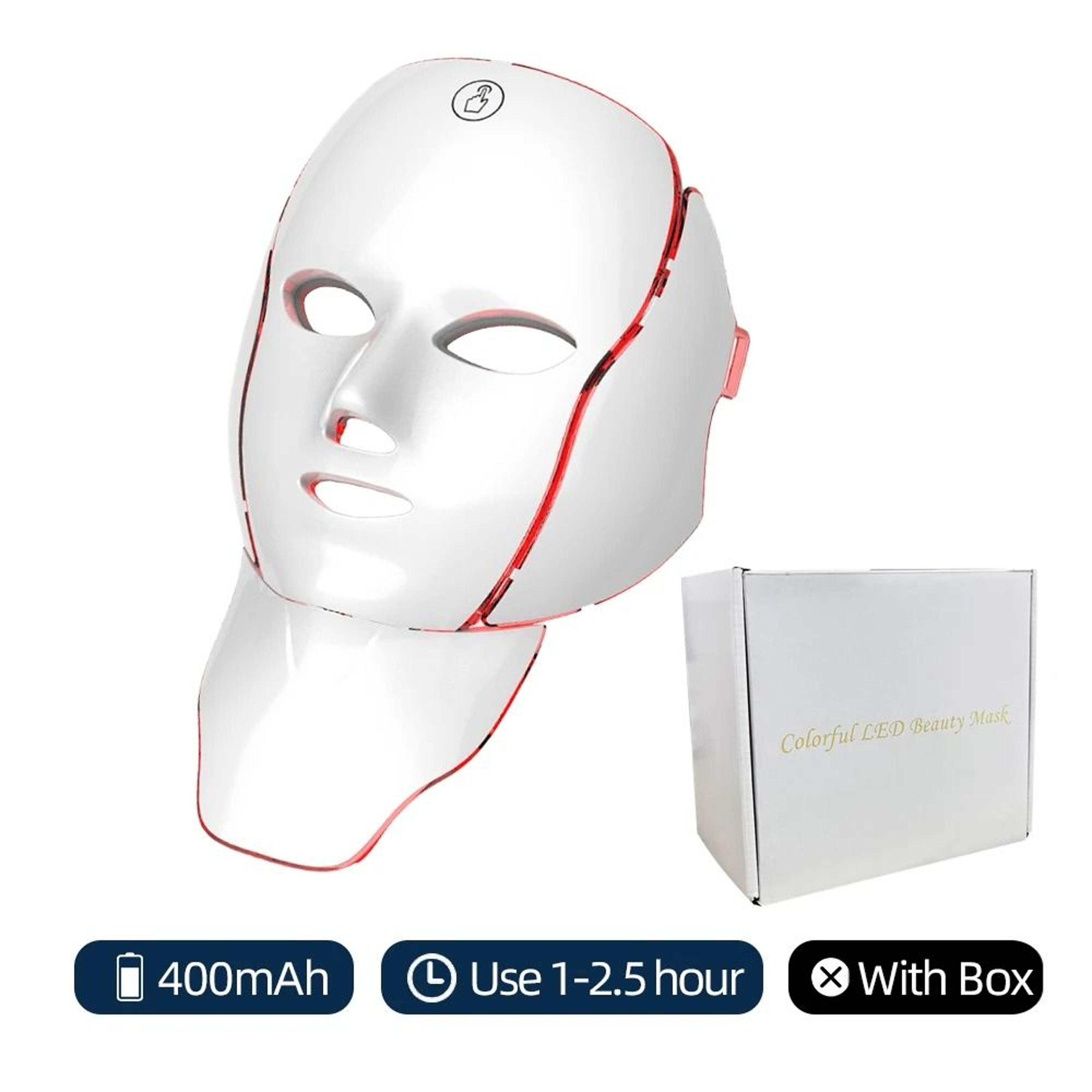 7Color LED Face And Neck Phototherapy Mask For Deep Skin Rejuvenation 7