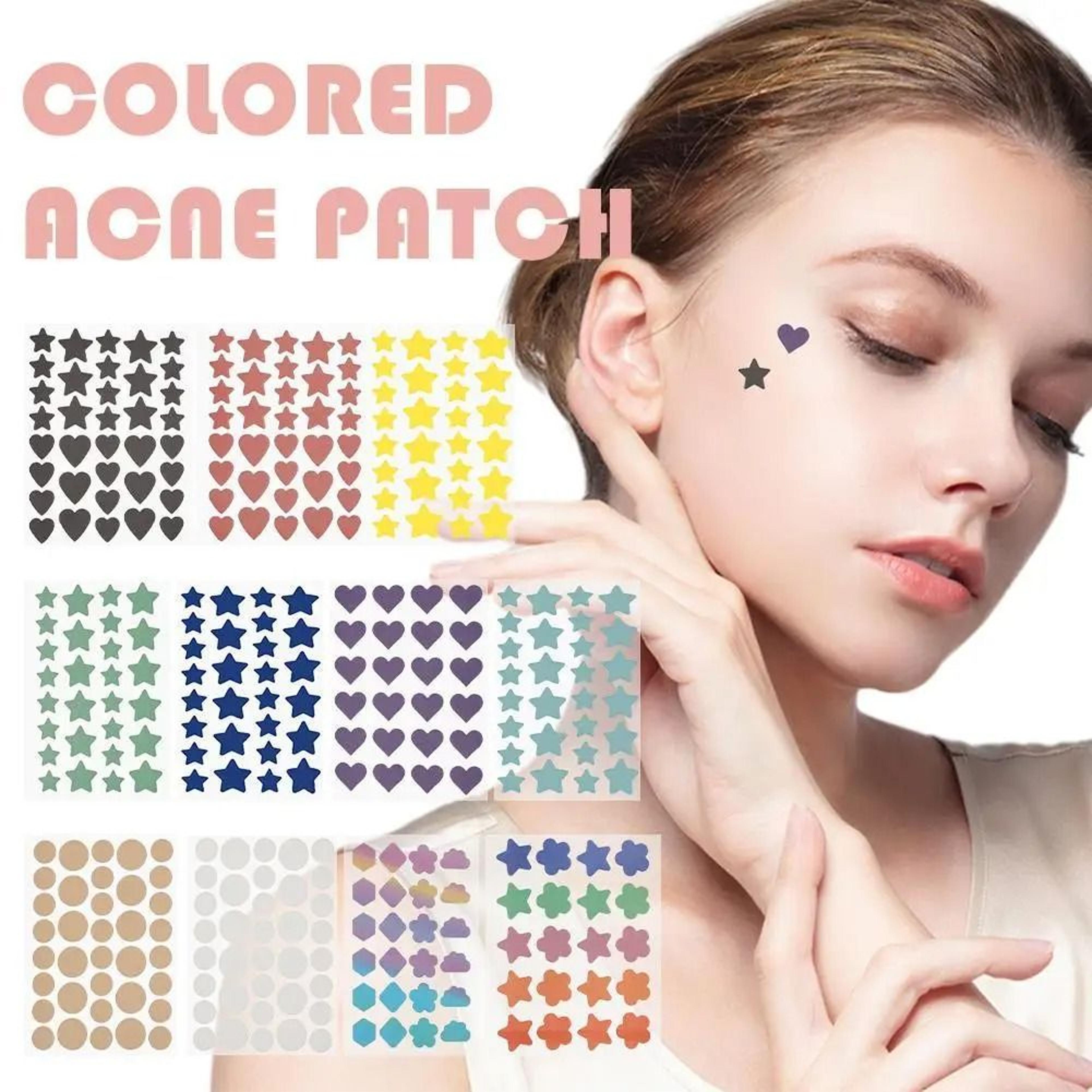 colorful cute star heart shaped acne treatment stickers