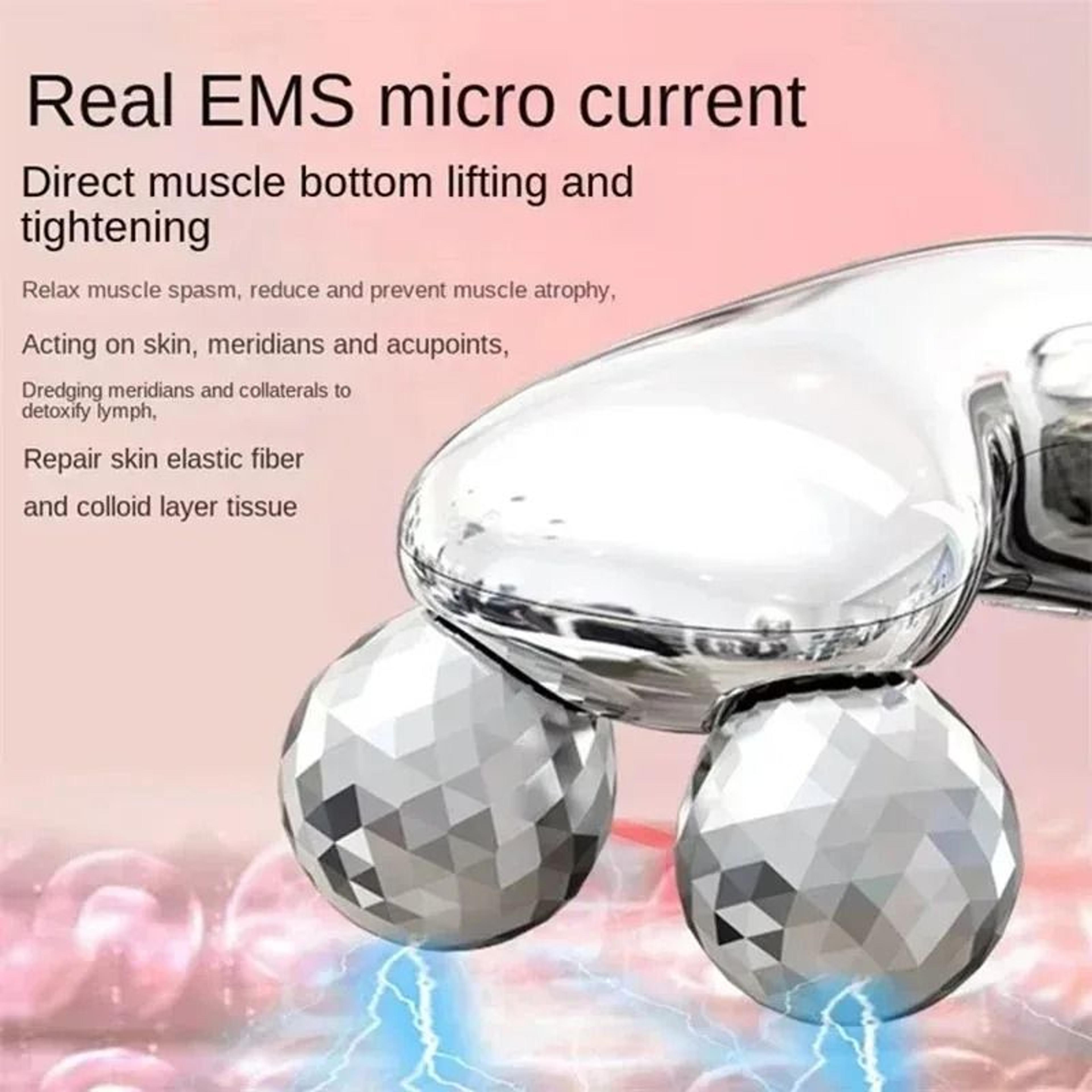 Electric Facial Microcurrent Beauty Instrument And Face Lift Roller Massager 2
