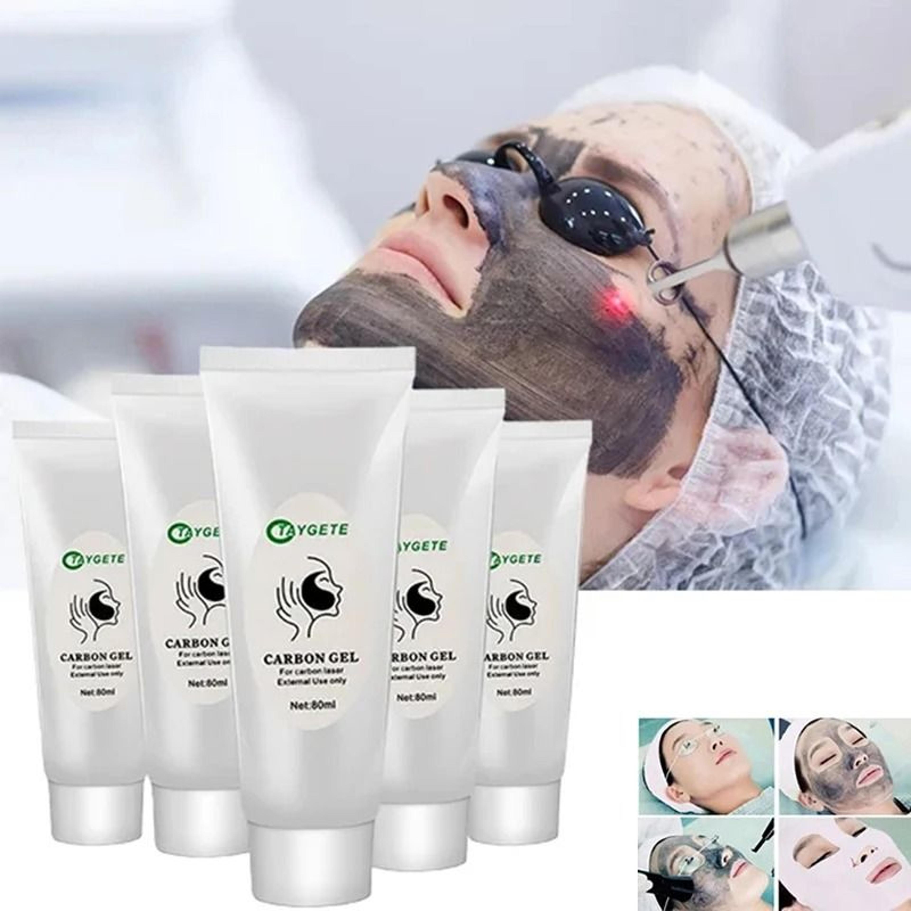 carbon gel mask for laser skin peeling and facial rejuvenation