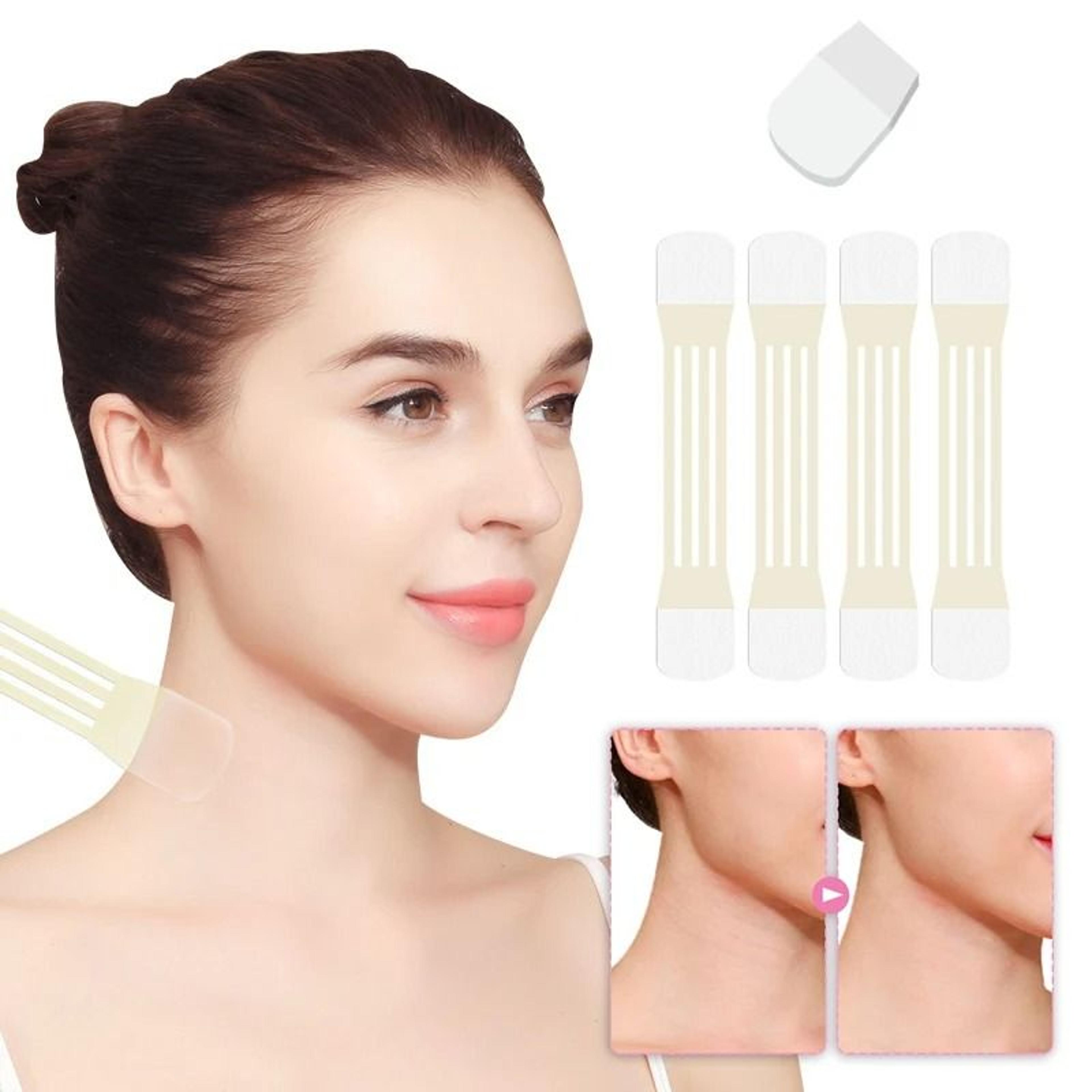 invisible neck lifting bandage and wrinkle removal sticker set