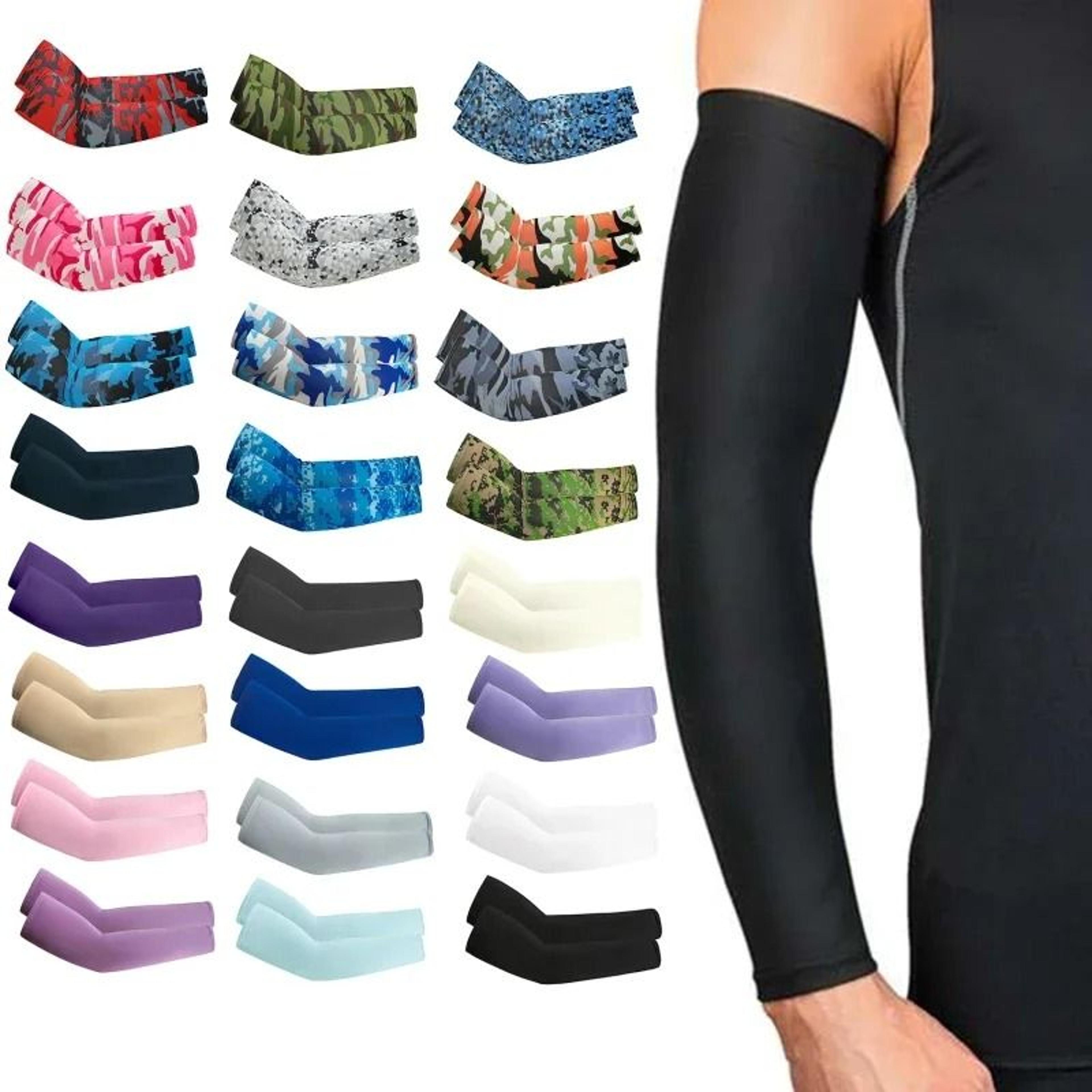premium ice cool arm sleeves with uv sun protection one pair two pieces