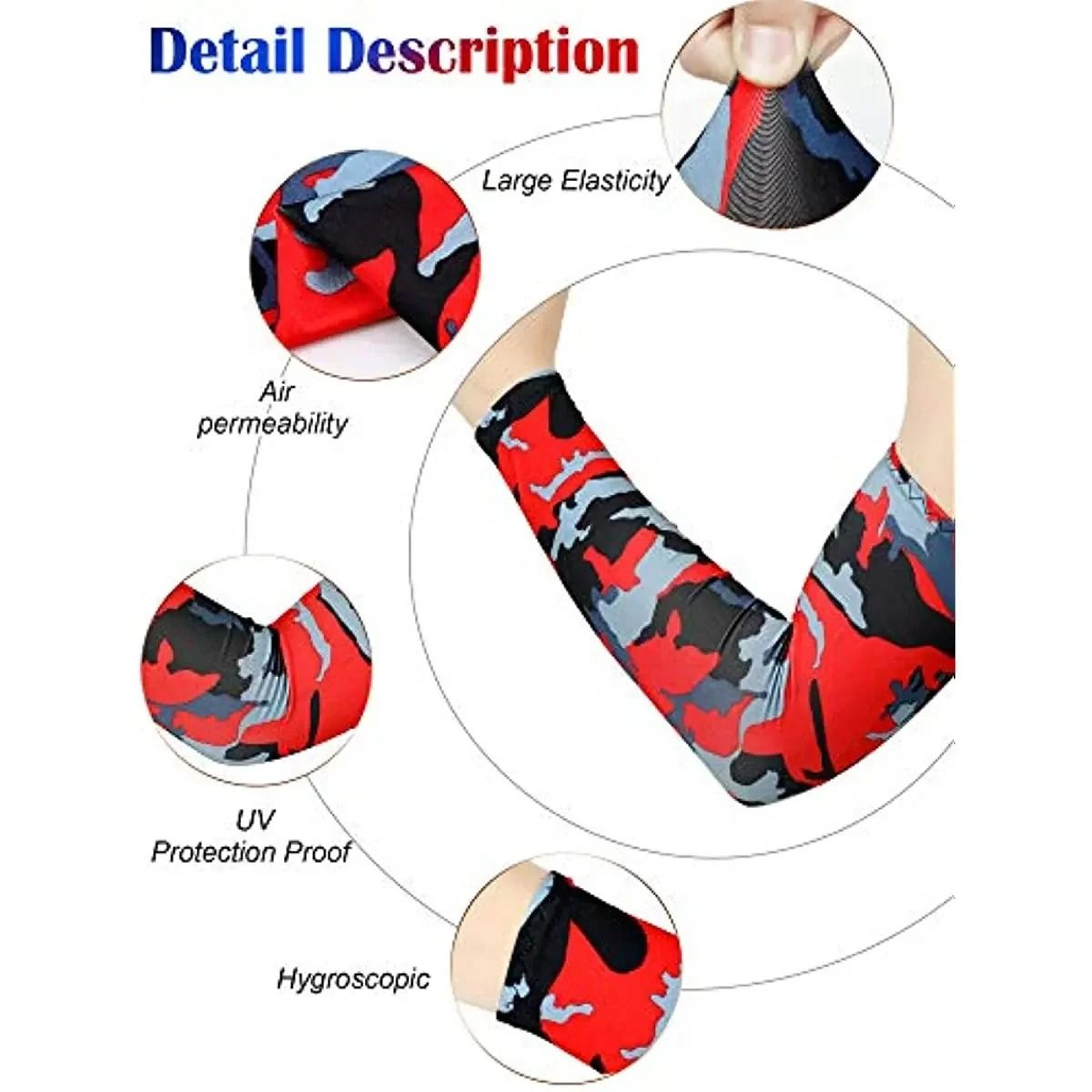 Premium Ice Cool Arm Sleeves With UV Sun Protection One Pair Two Pieces 2