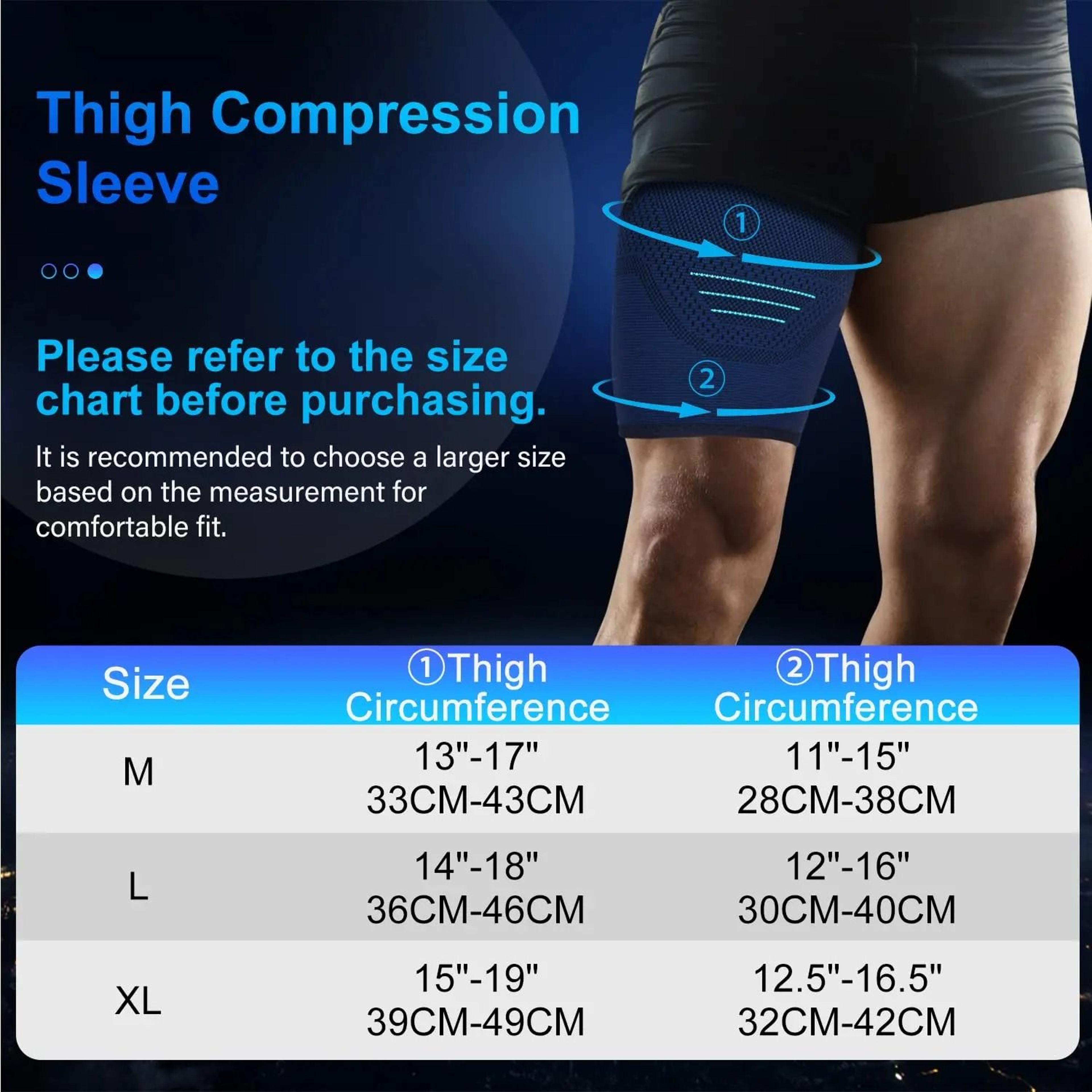 Premium Upper Leg Thigh Compression Sleeve For Quad And Hamstring Support 1