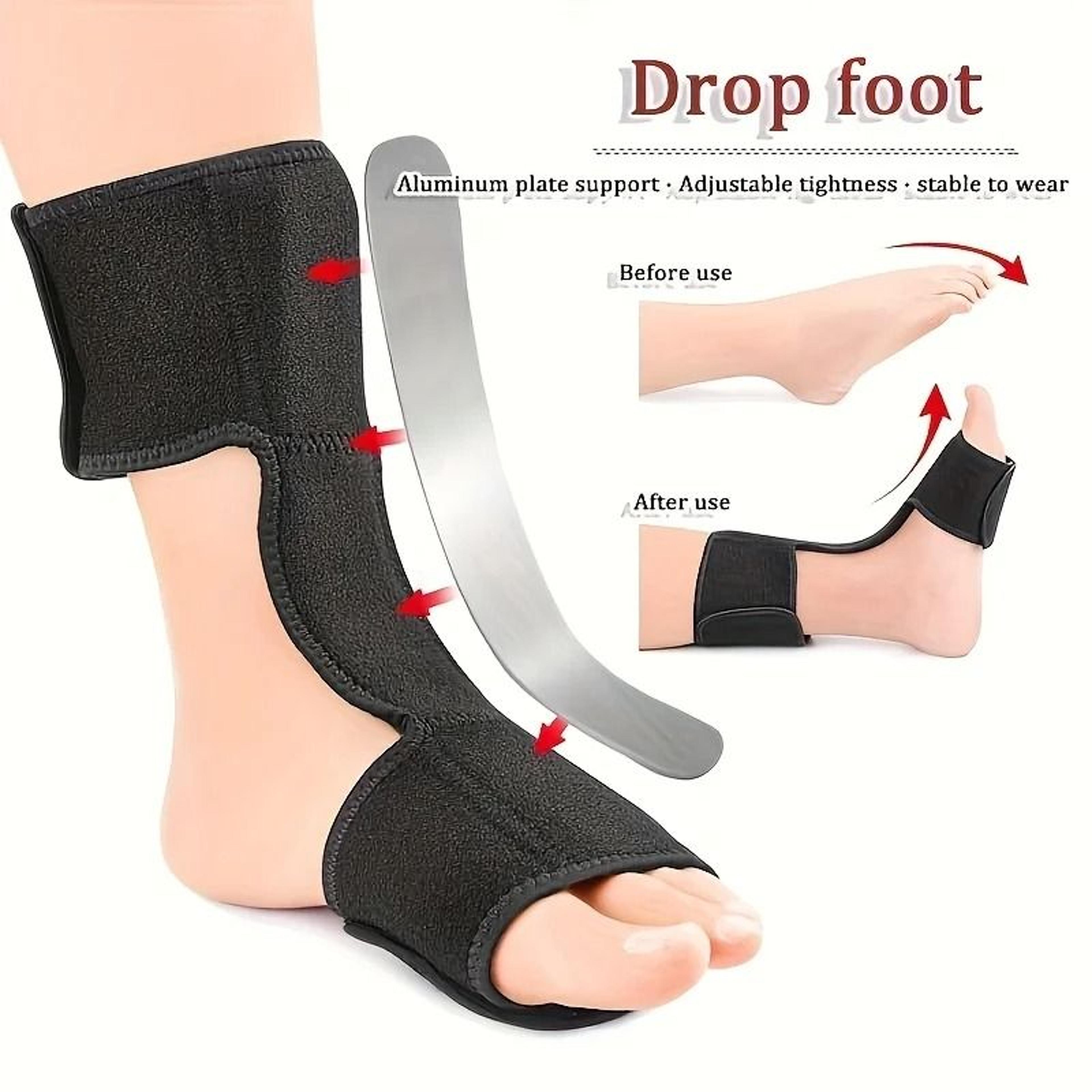 premium plantar fasciitis night splint and adjustable foot drop ankle brace
