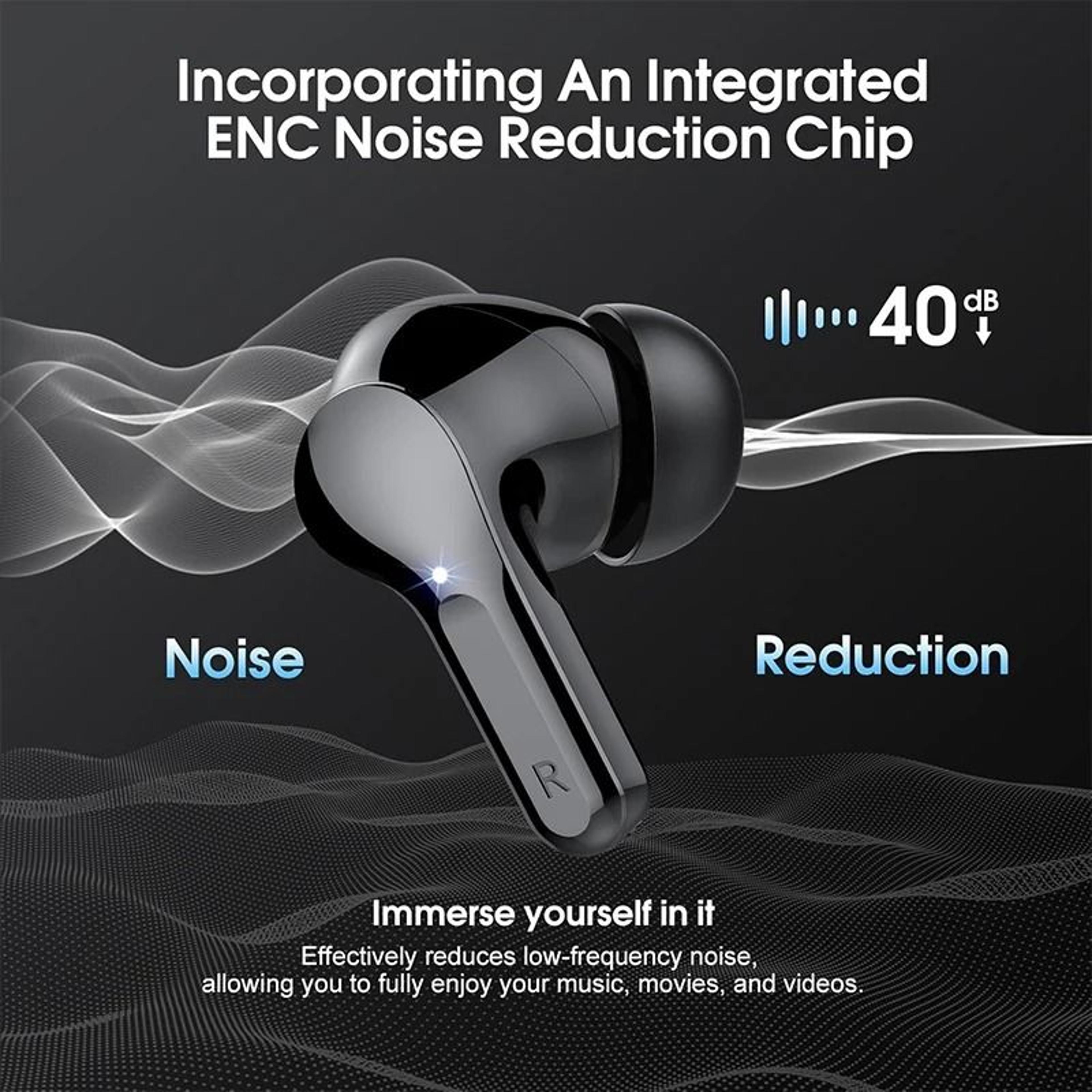 Wireless Earbuds Noise Cancelling Earphone With LED Display And Waterproof Stereo Headphones 3
