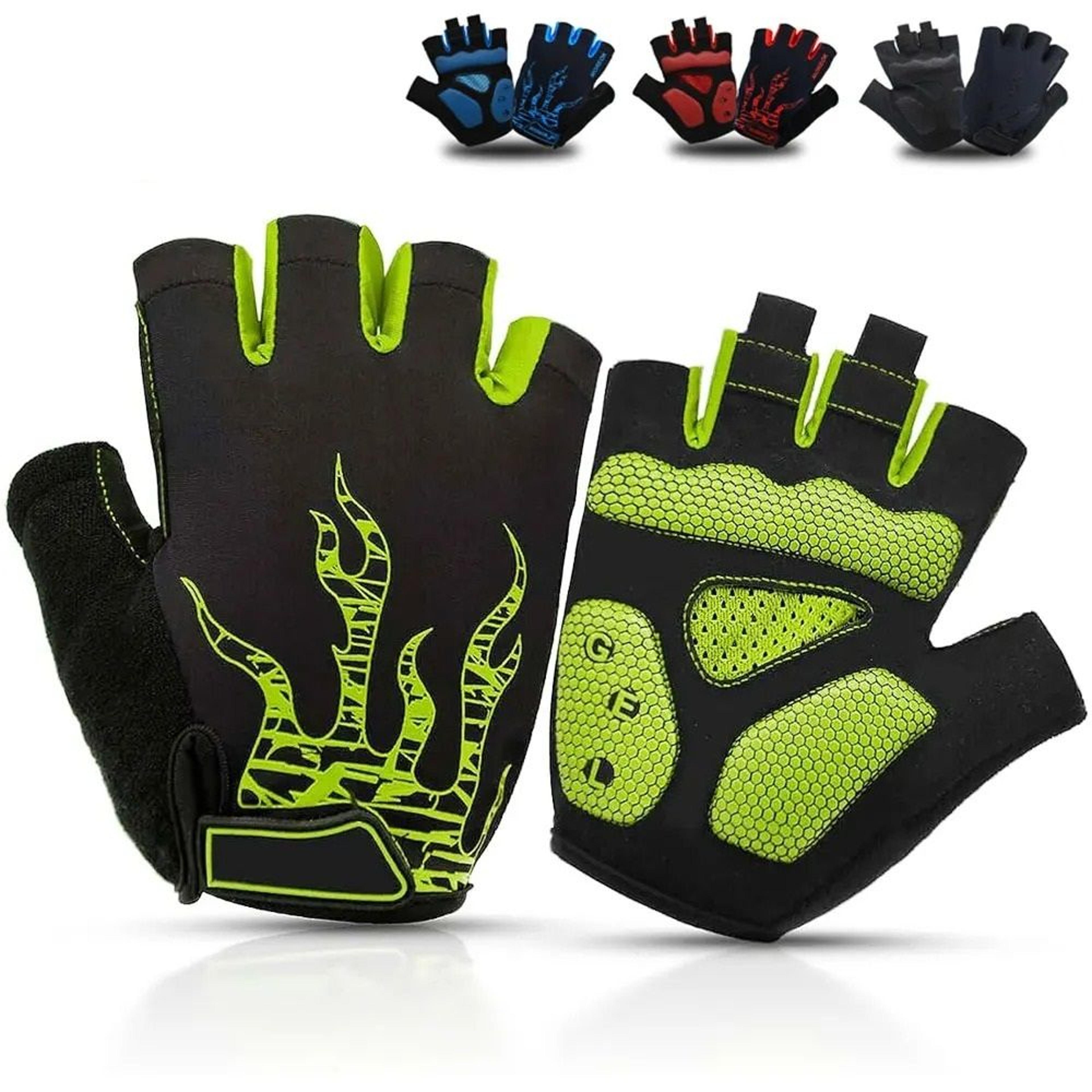 cycling gloves and 5mm gel padded mtb bicycle gloves pair
