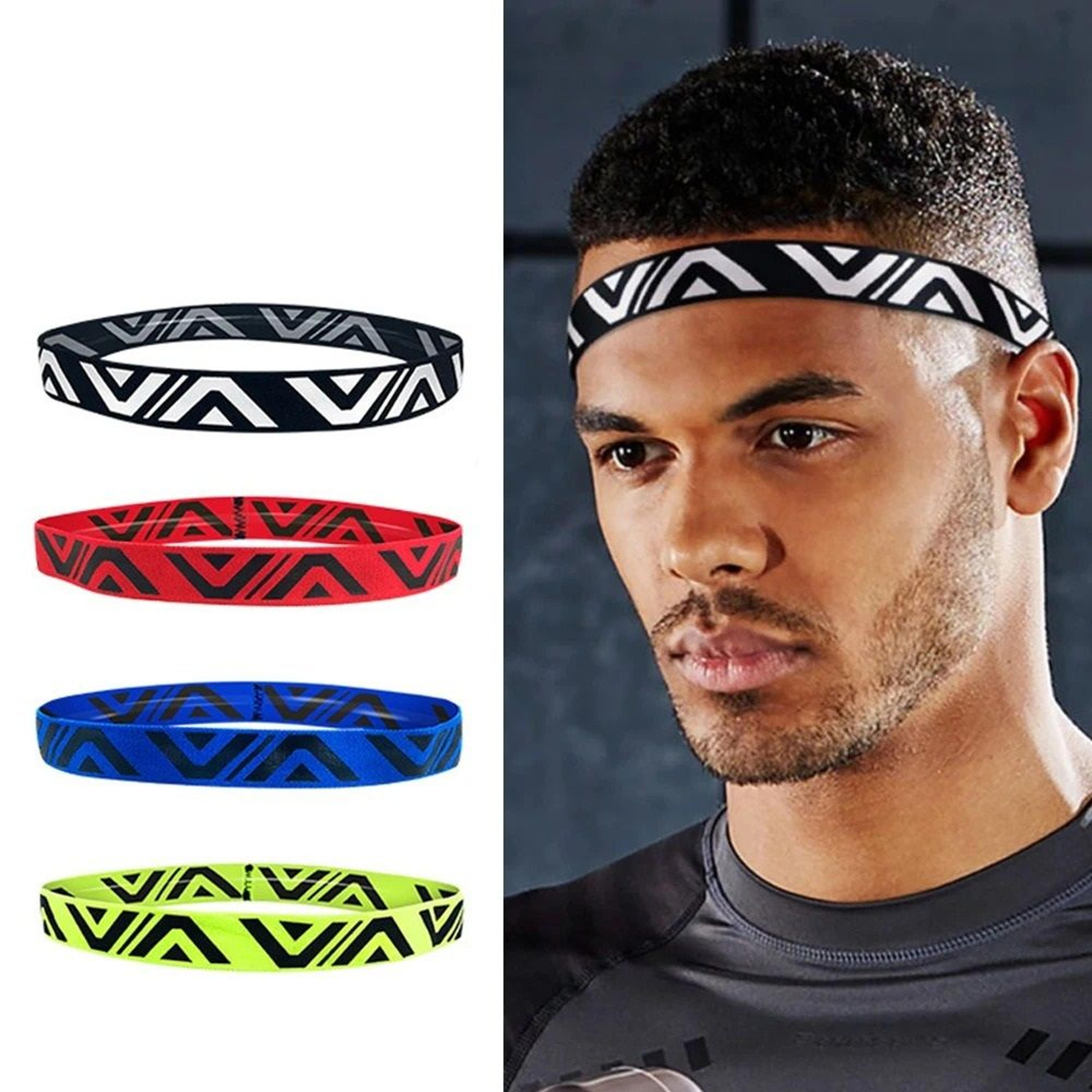 breathable sports fitness sweatband and wide elastic hairband