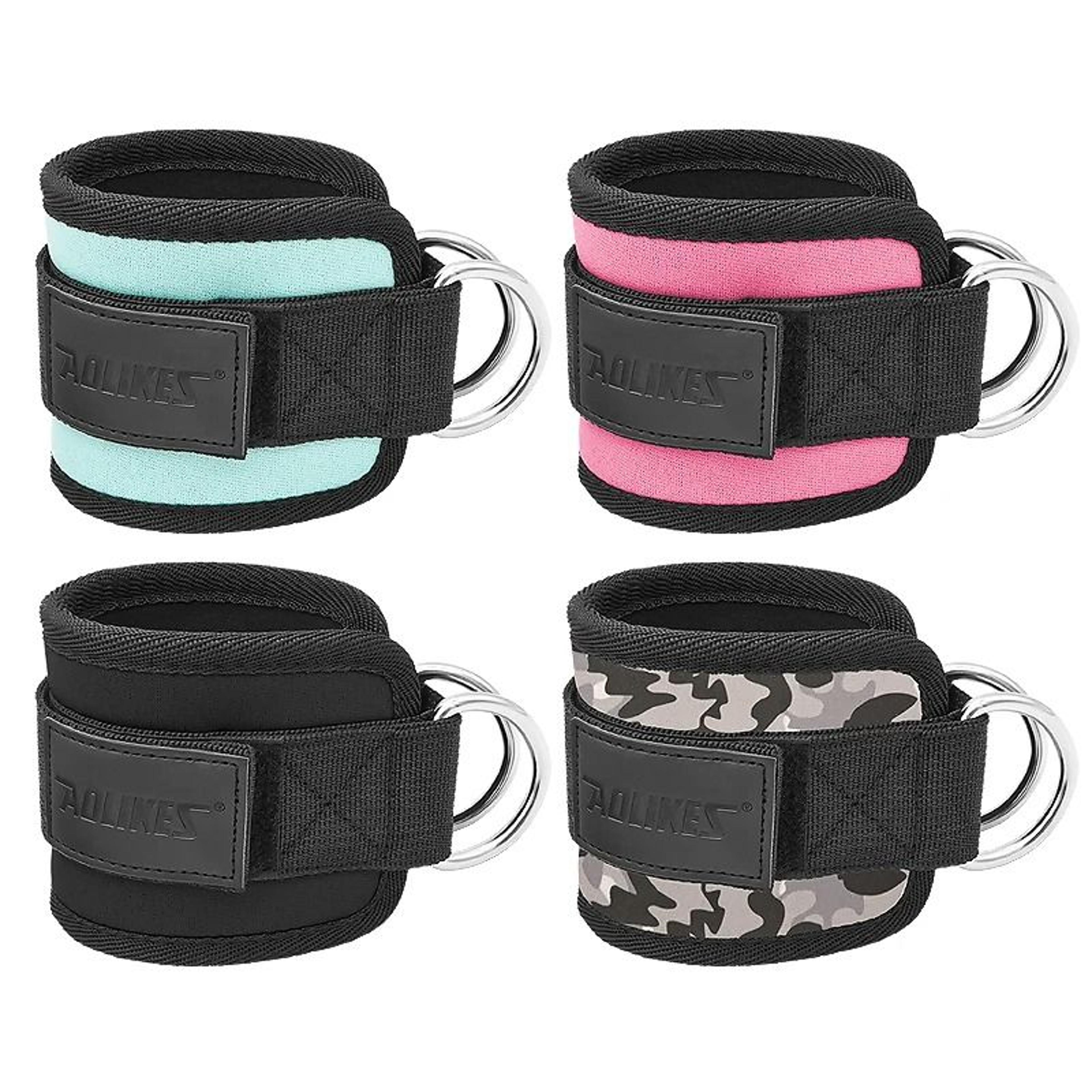 Double DRing Cable Ankle Cuffs For Gym Workouts 1
