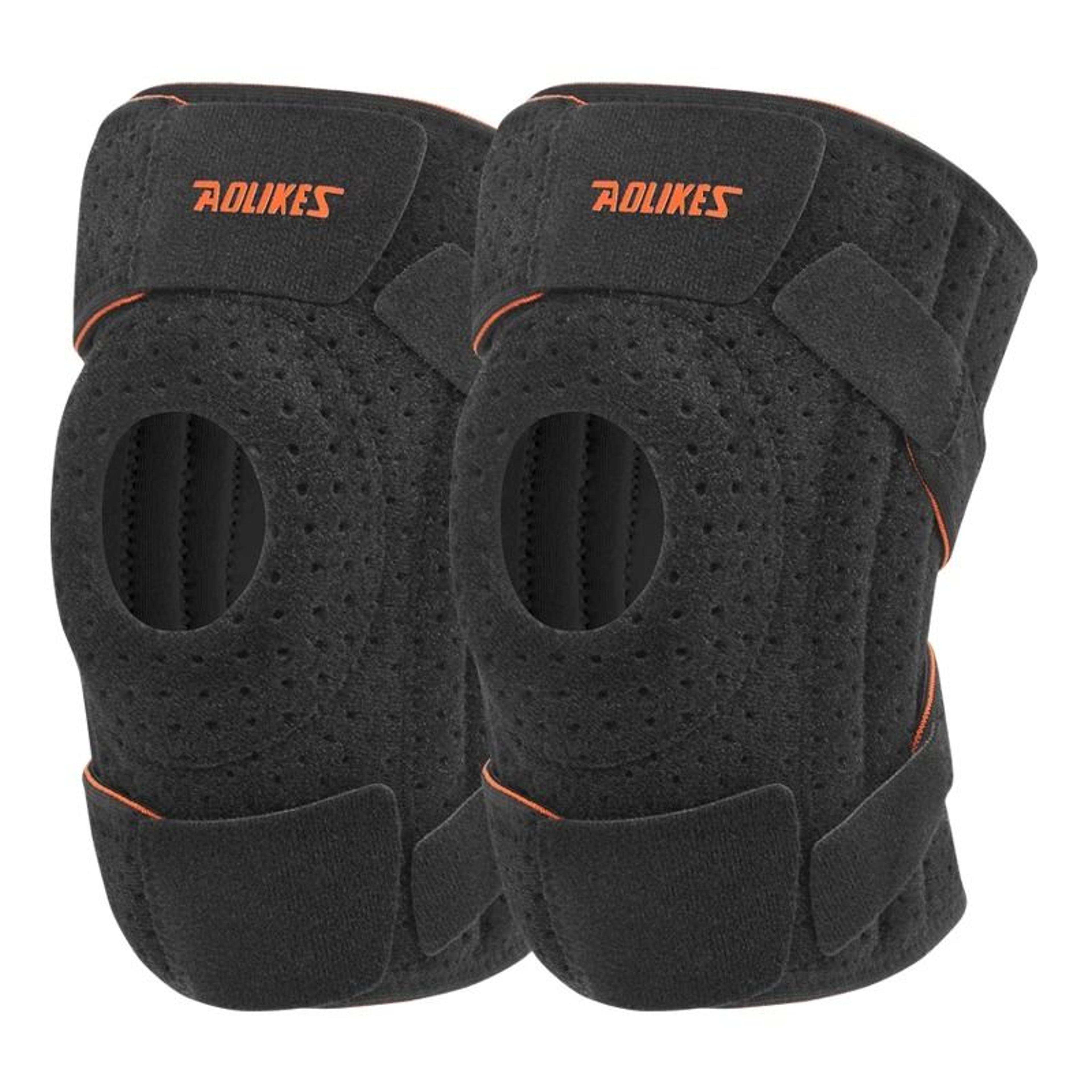 Protective Sports Knee Pads With Steel Support Springs  NonSlip Straps 7