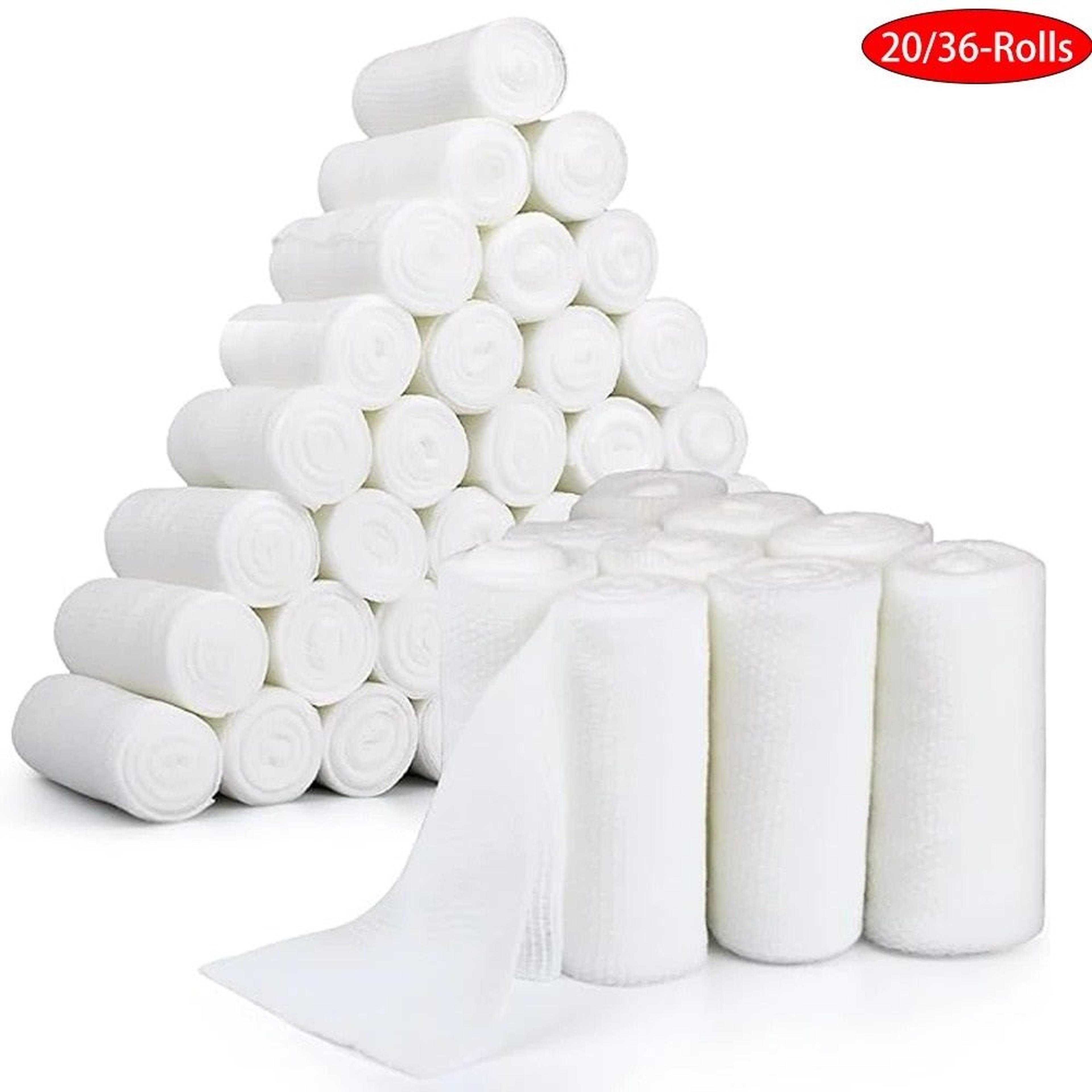 10 Rolls Gauze Bandage Roll With Tape Set For Medical  First Aid Care 0