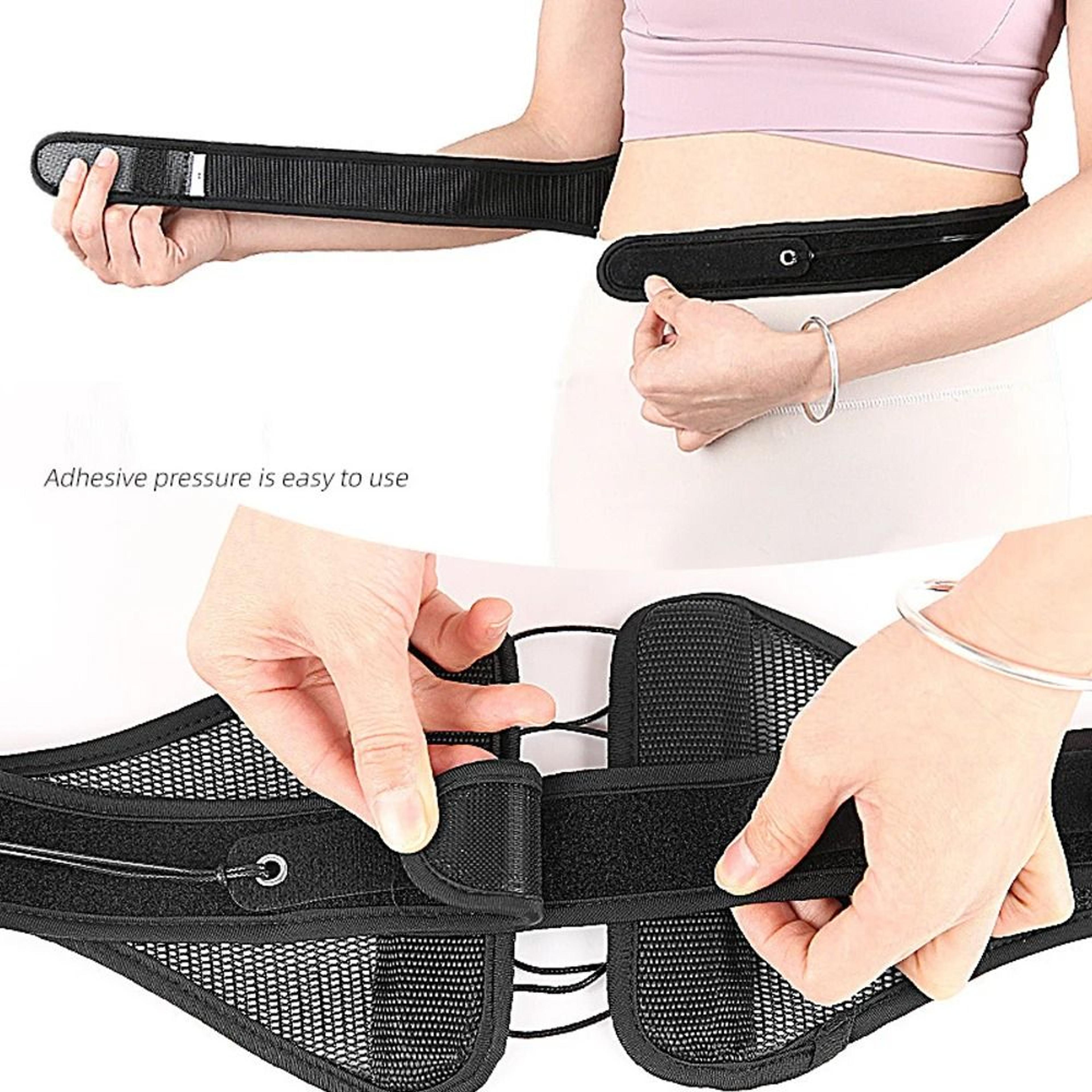 Adjustable Lower Back Brace With Pulley System For Pain Relief  Lumbar Support 0