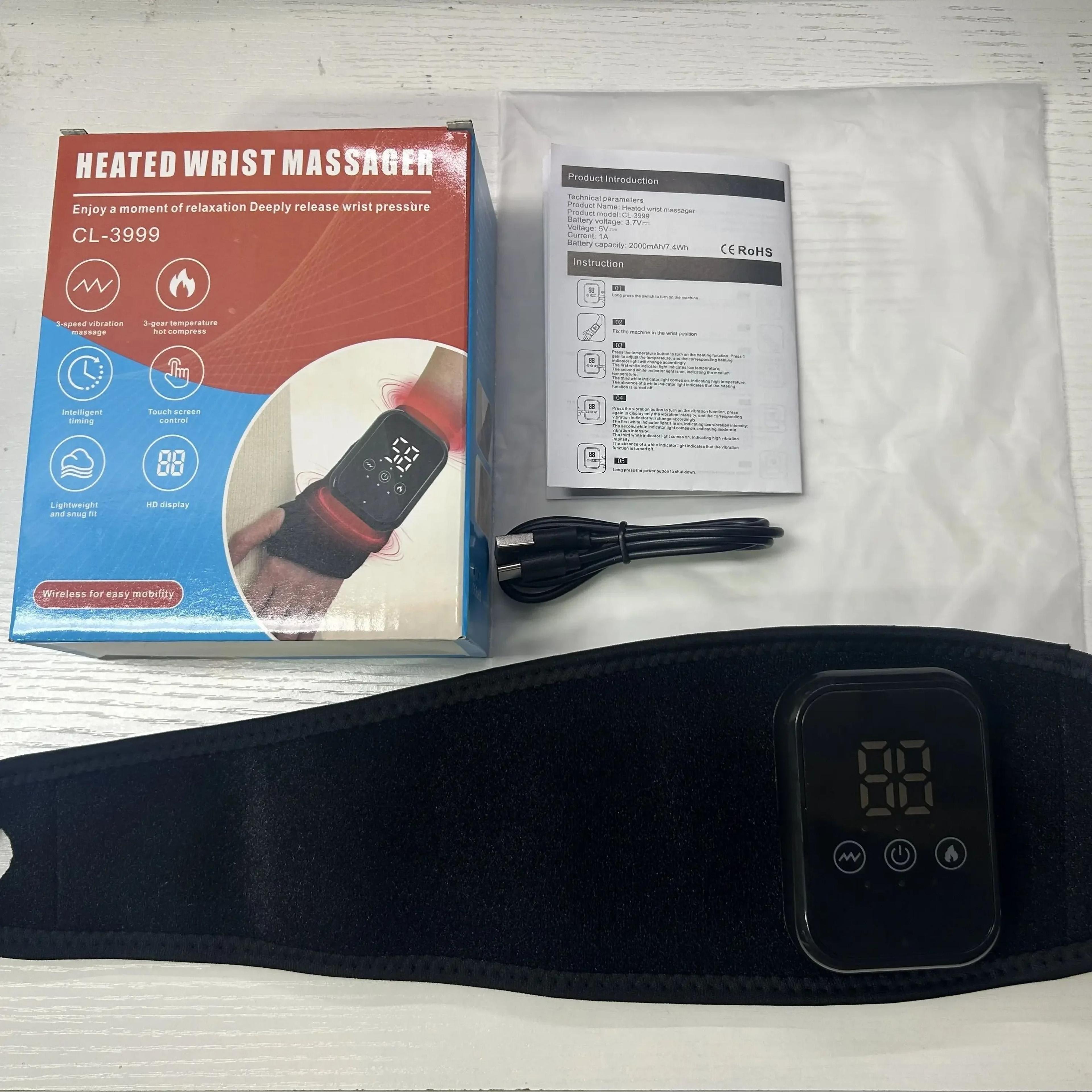 Electric Wrist Protector With 3Level Hot Compress And Vibration Massager For Sports And Recovery 5