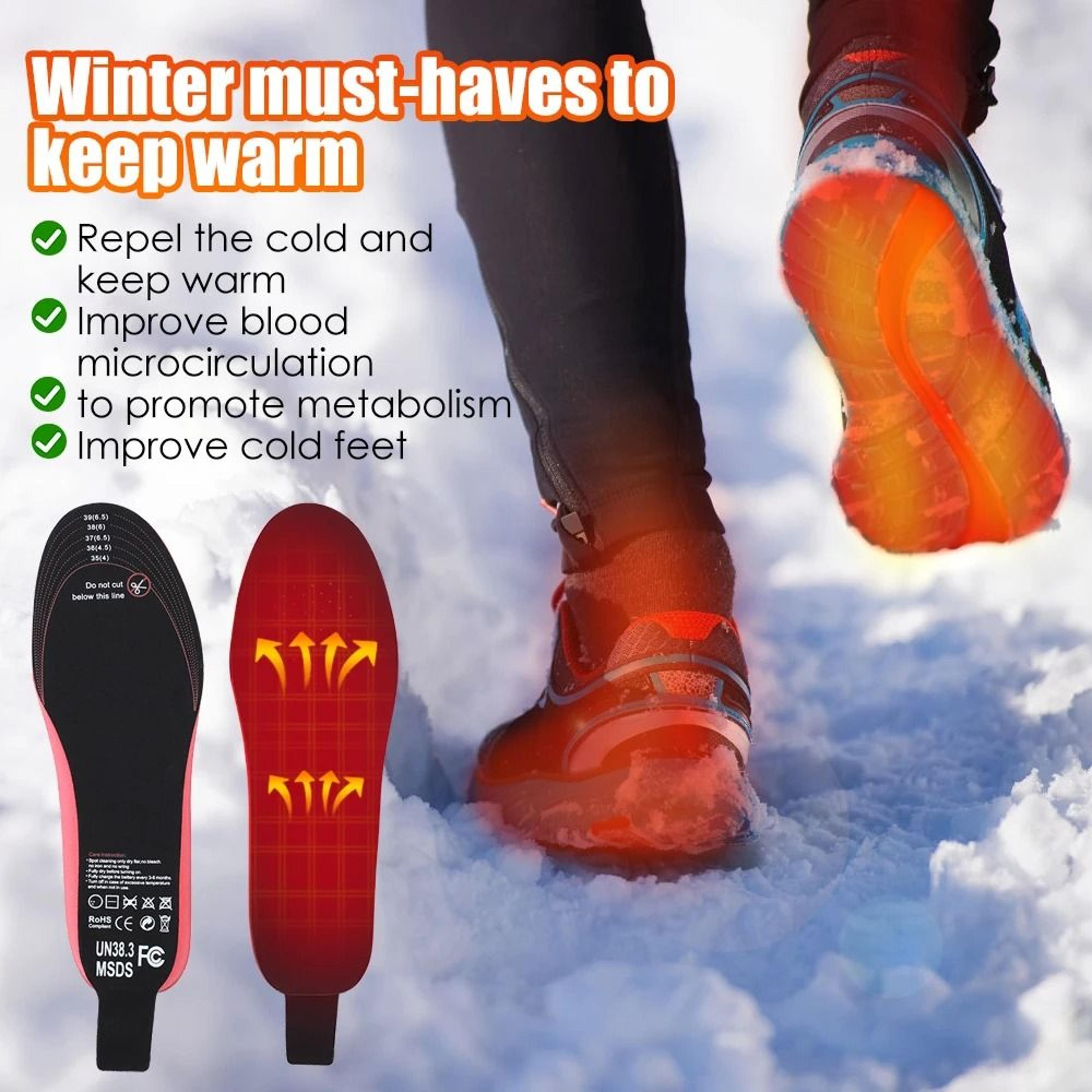 Smart App And Remote Control Heated Insoles Wireless Breathable Outdoor Foot Warmer 3