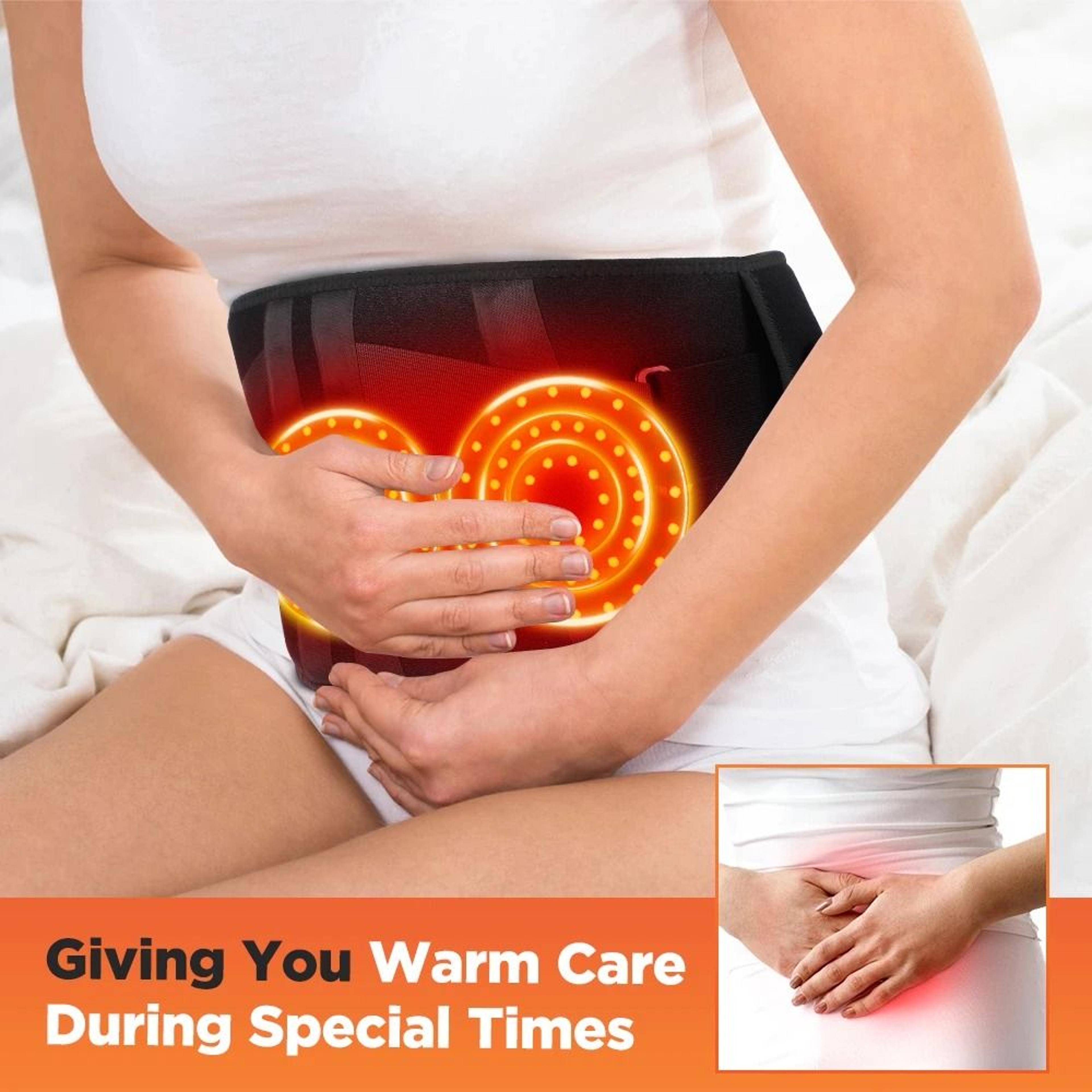 Cordless Heated Massage Pad Red Light Waist Belt With 102 Light Beads For Back Relief 2