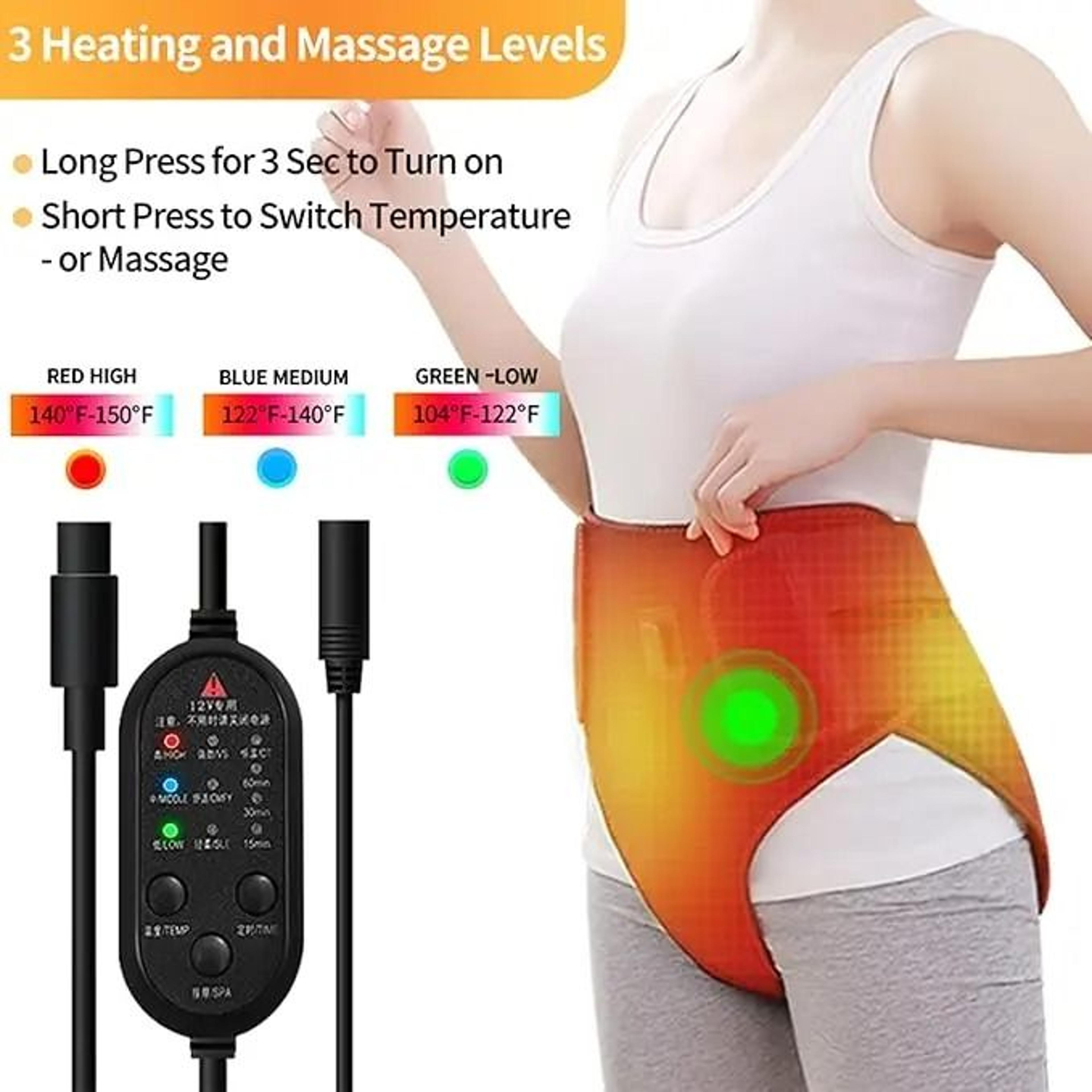 Upgraded Menstrual Period Heating Pad  Electric Abdomen Warm Wrap With Vibration Massager For Cramp 2