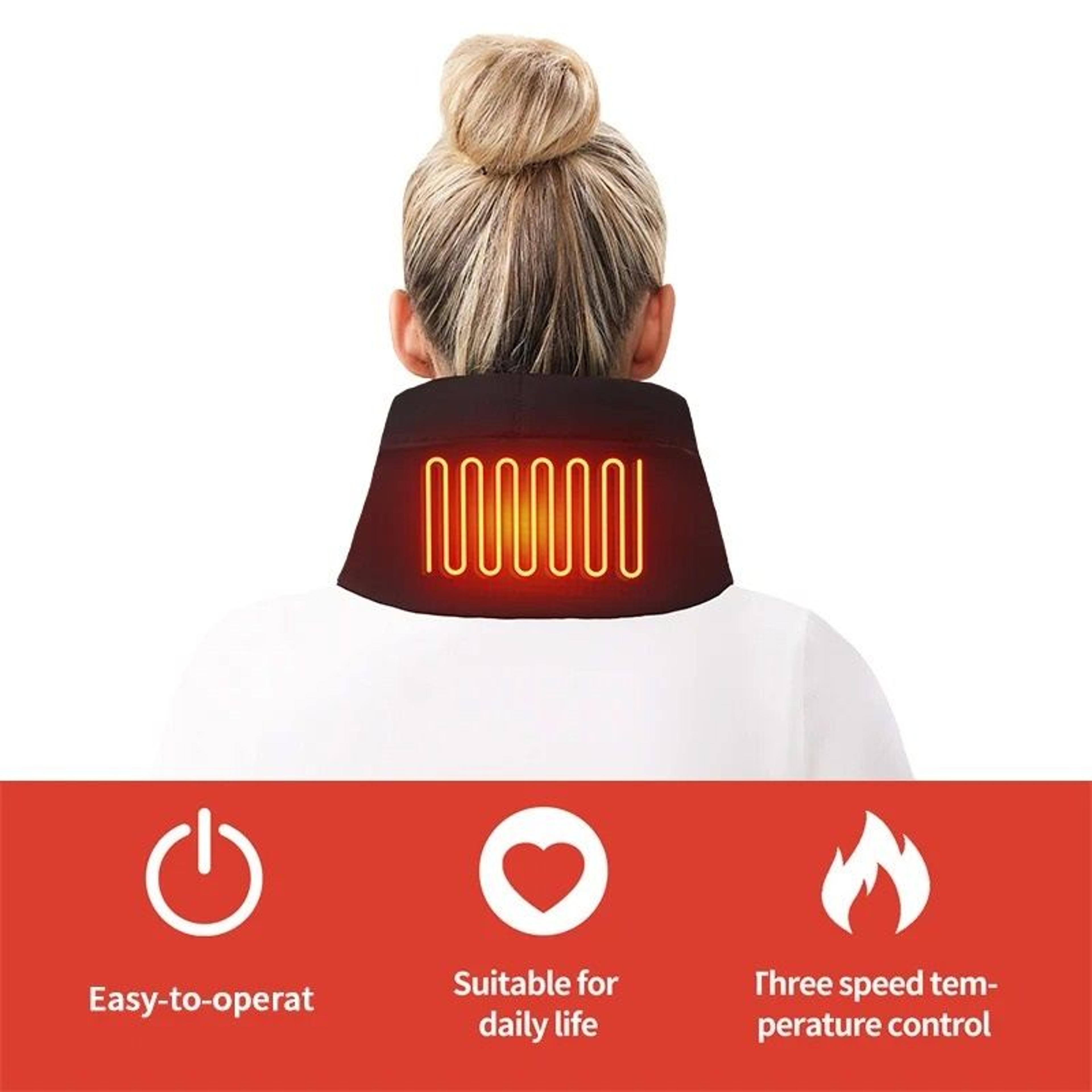Electric Heating Neck Wrap Scarf  3 Adjustable Temperature Levels Cold Weather Heated Warmer For Ne 3