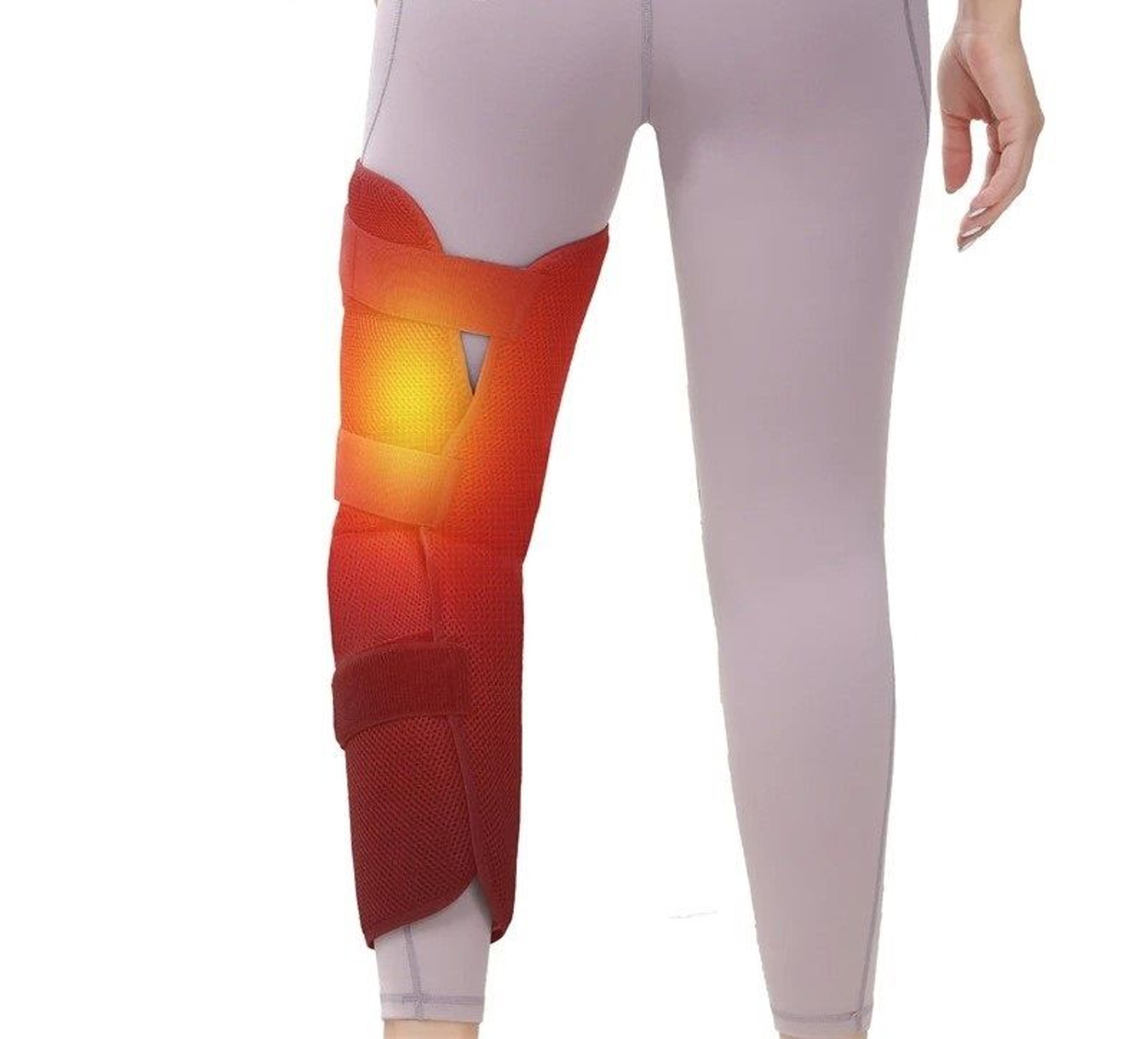 Leg Heating Pad With Vibration Massager  Long Heated Thigh Knee  Calf Warmer Wrap For Pain Relief   1