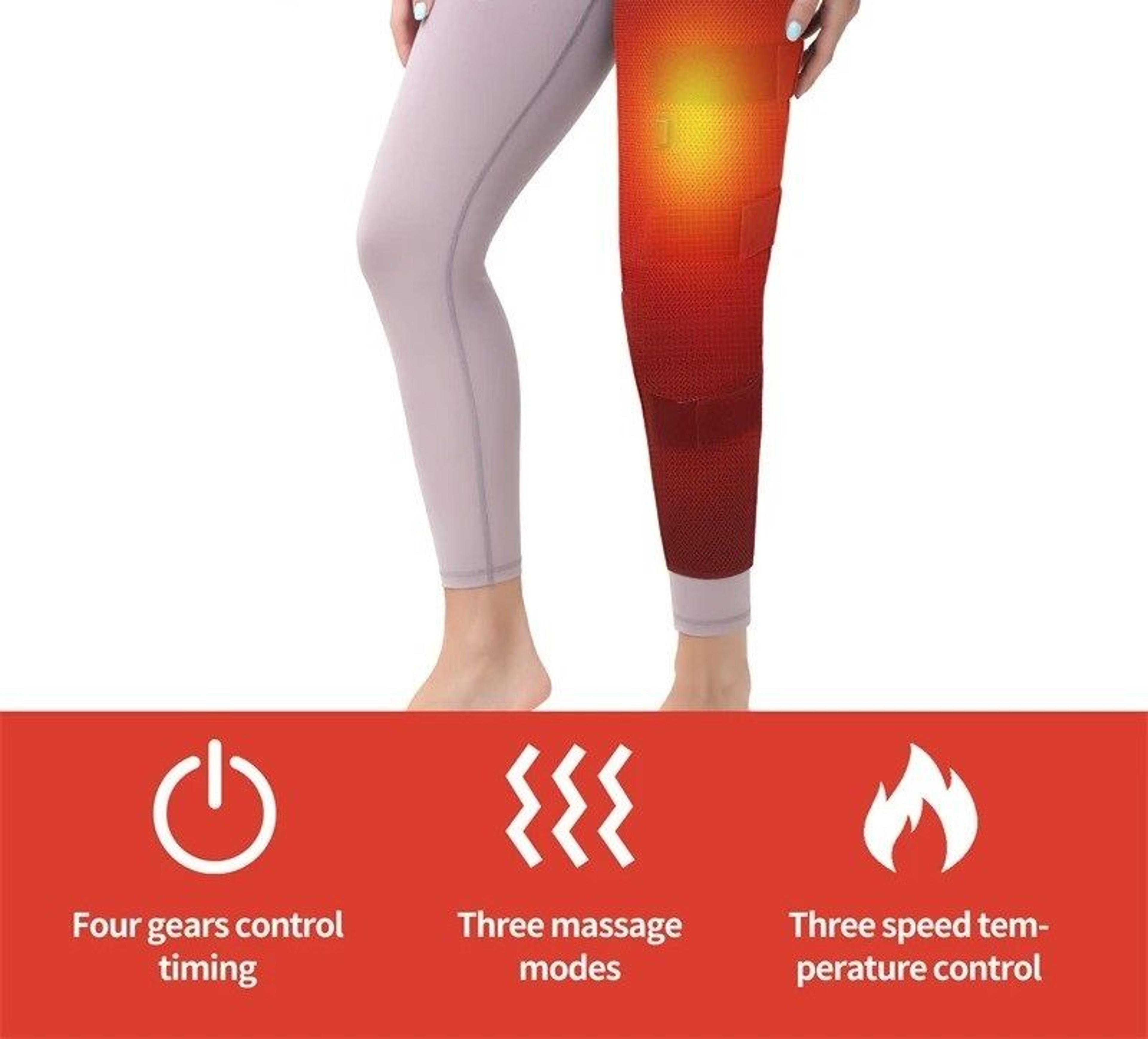 Leg Heating Pad With Vibration Massager  Long Heated Thigh Knee  Calf Warmer Wrap For Pain Relief   4