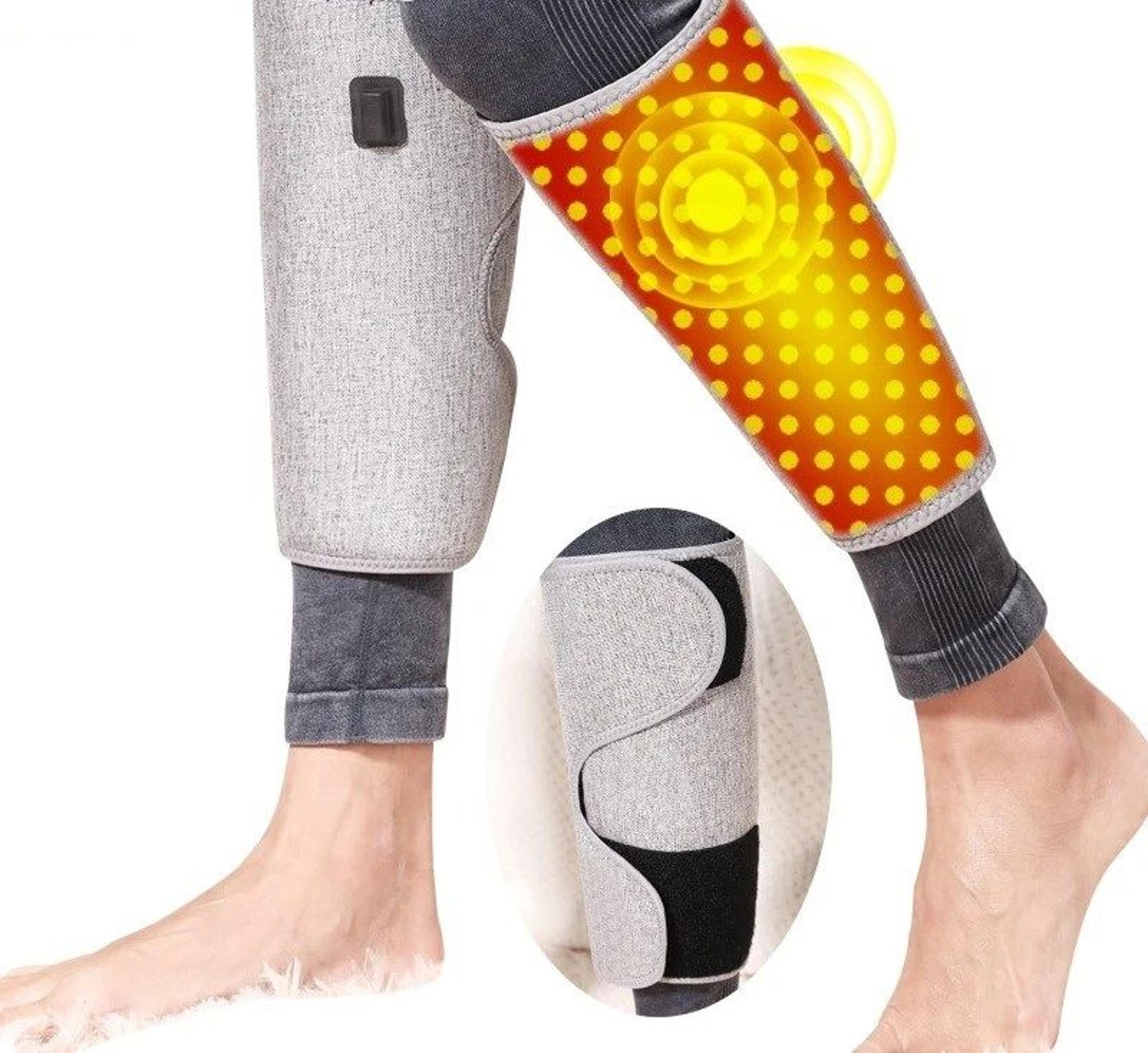 Red Light Electric Heating Calf Support Brace  3Speed Vibration Massager  Thermal Leg Wrap For Musc 0