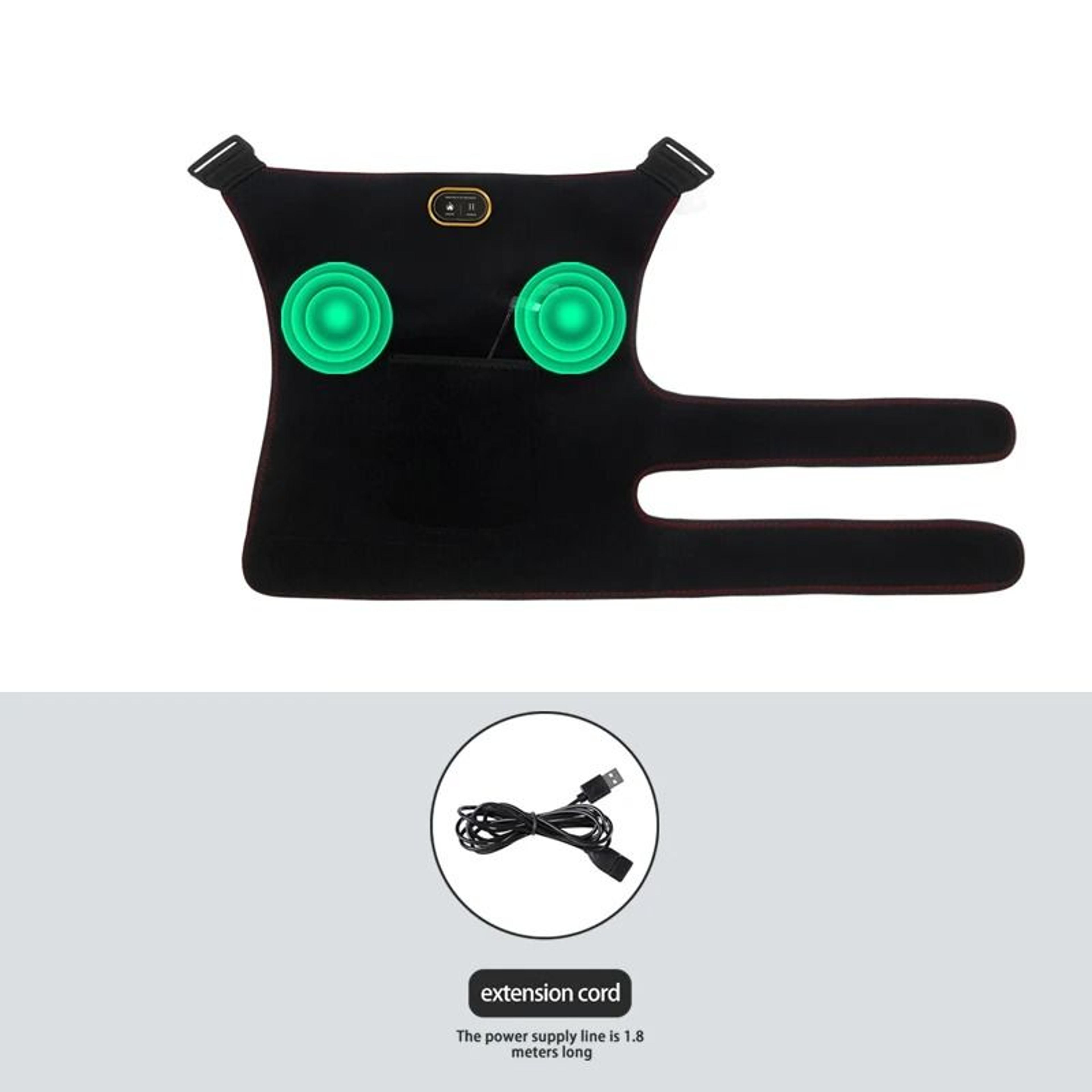 USB Heated Massage Hip Support Brace  3 Adjustable Heating Levels Thermal Wrap Pad For Lower Back H 7