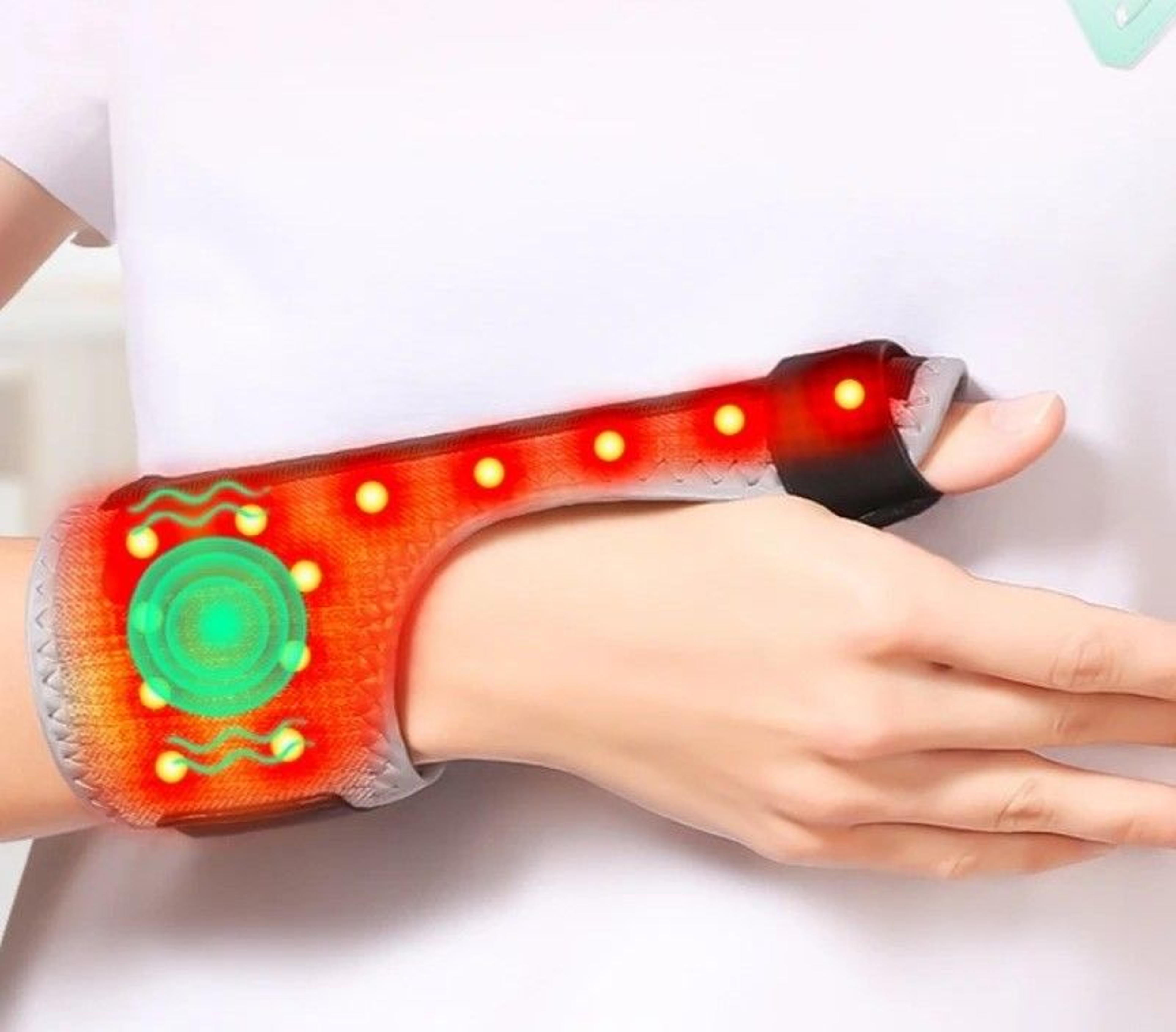 Red Light Heated Finger Support Brace  Electric Heating Wrist  Finger Pad With Adjustable Heat Sett 1