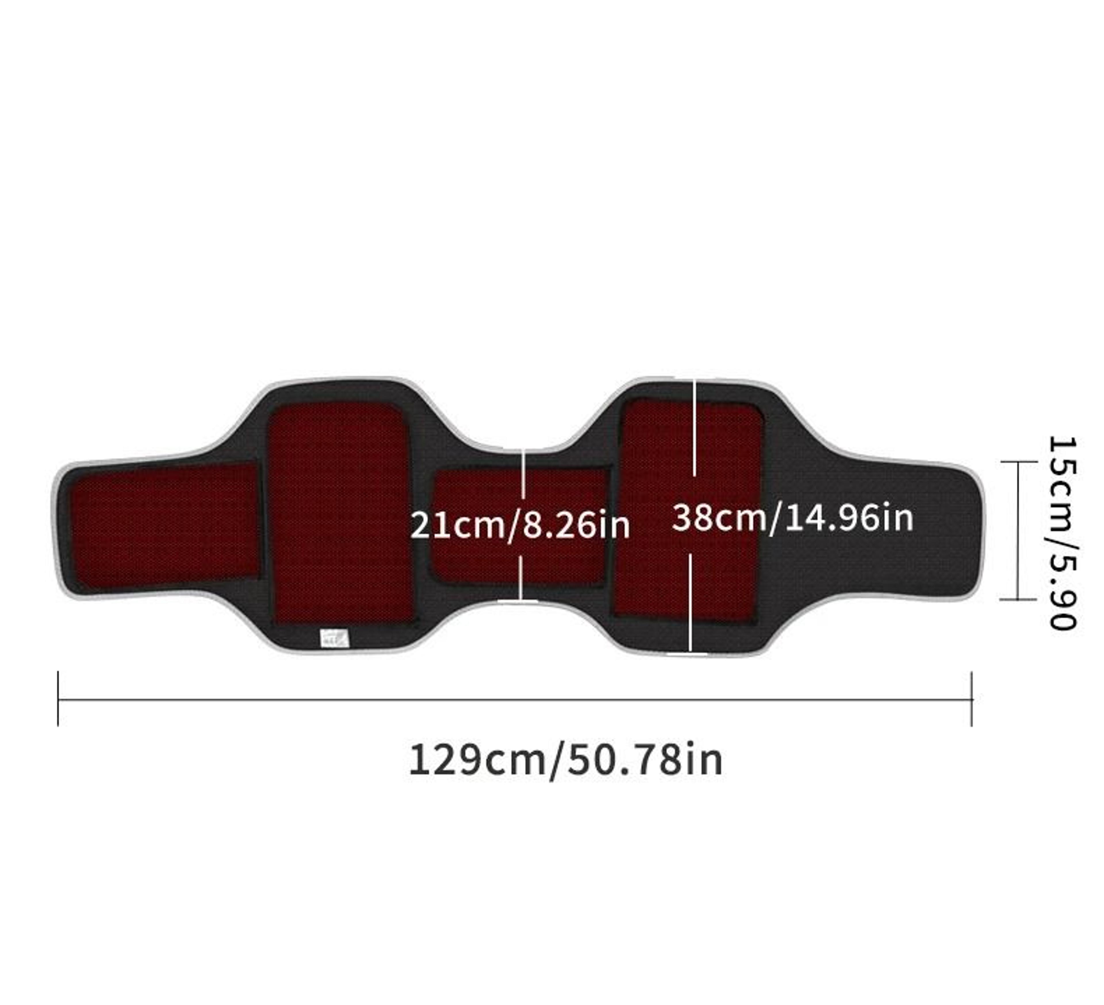 Red Light Heating Waist Hot Compress Massager  Vibration Lumbar Support Belt  Back Thermal Wrap For 4