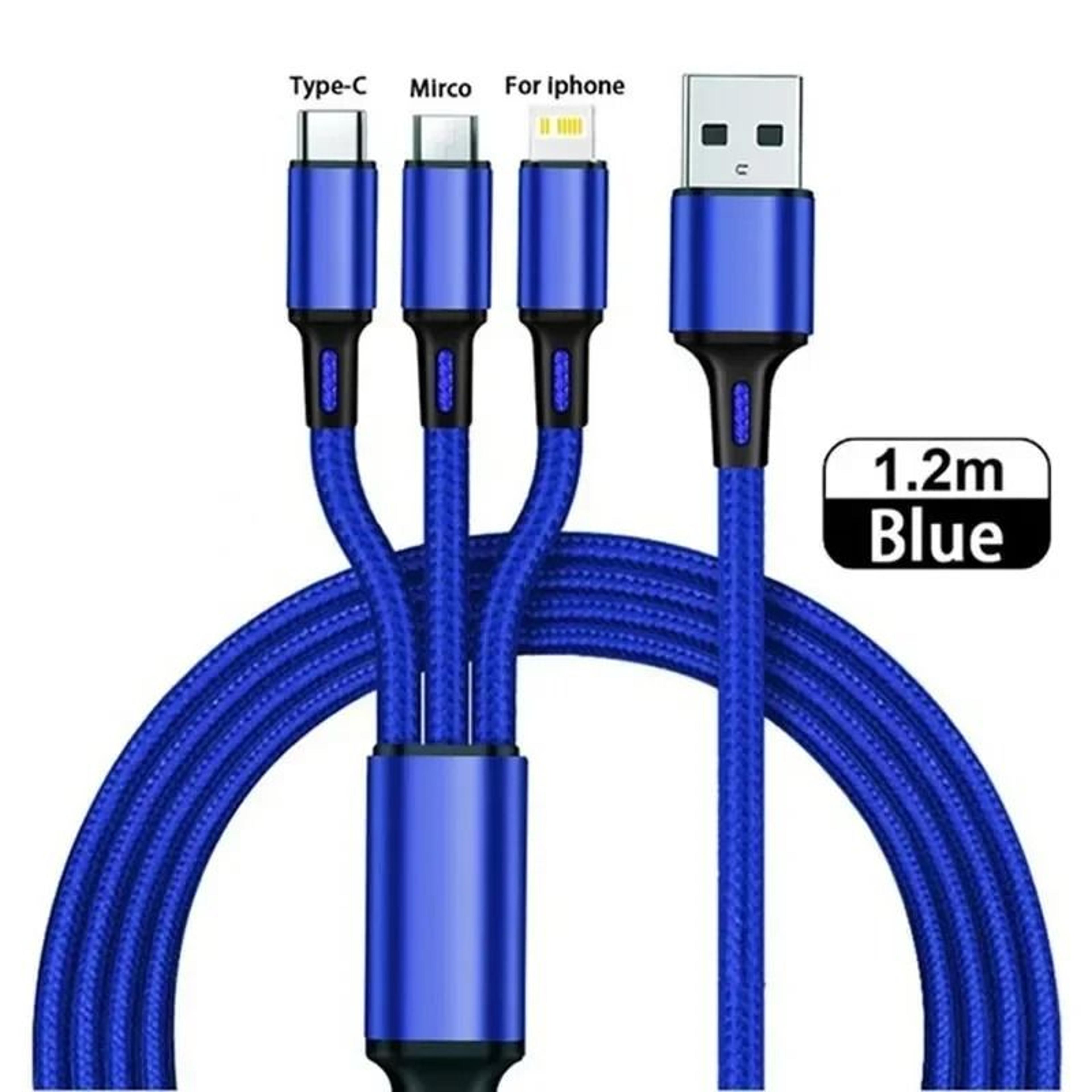 3 In 1 Universal Multi USB Fast Charging Cable 1 Or 3 Pack 9