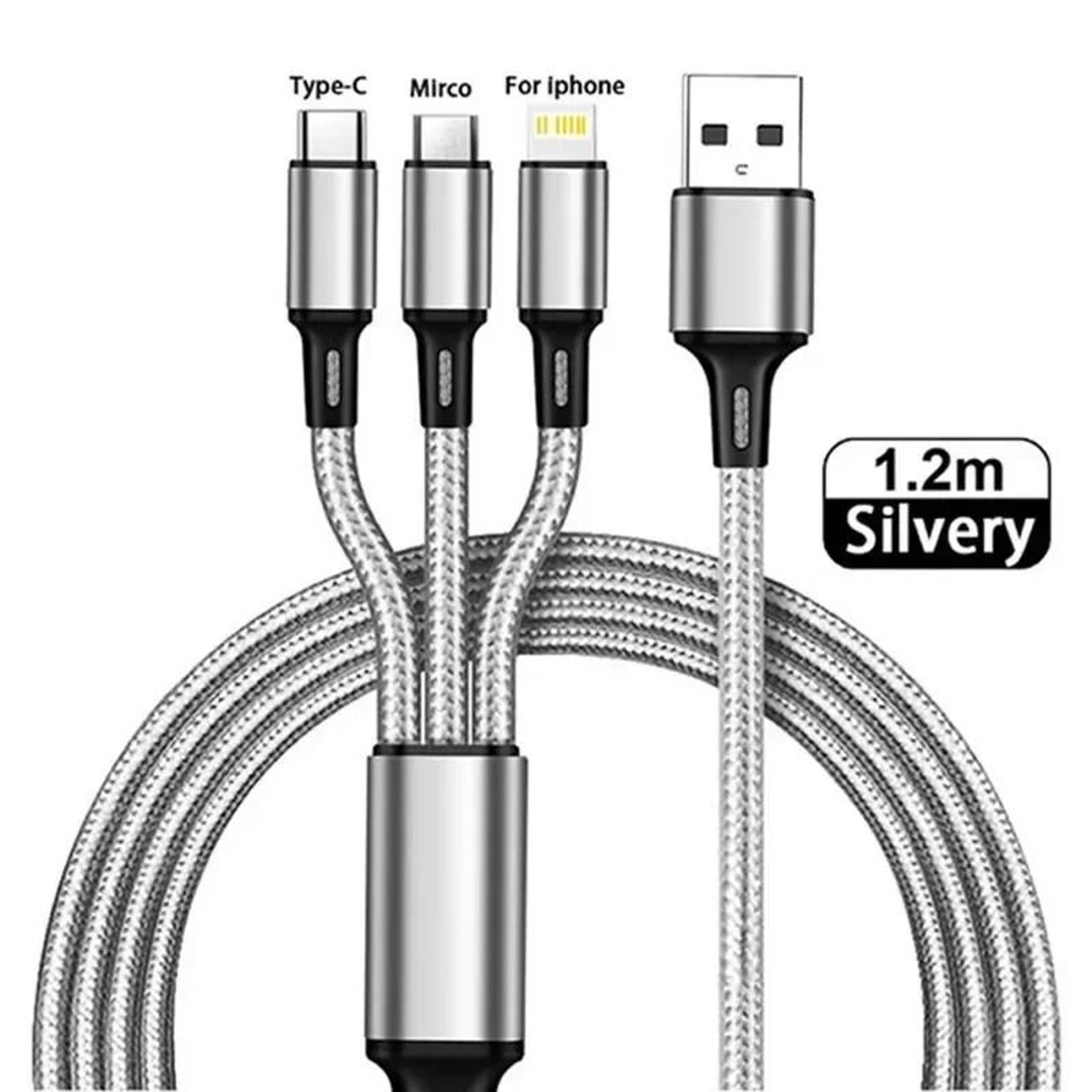 3 In 1 Universal Multi USB Fast Charging Cable 1 Or 3 Pack 6