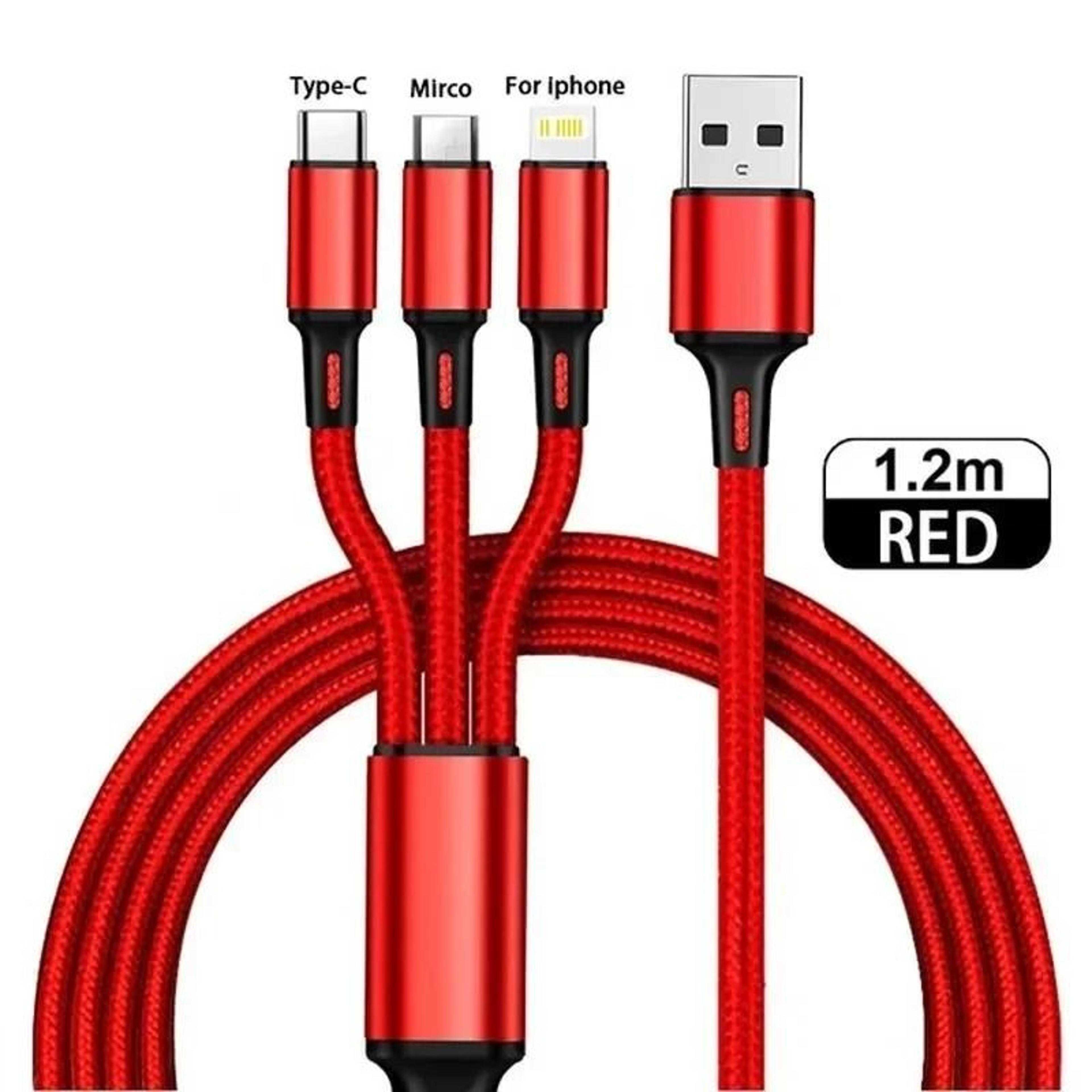 3 In 1 Universal Multi USB Fast Charging Cable 1 Or 3 Pack 7