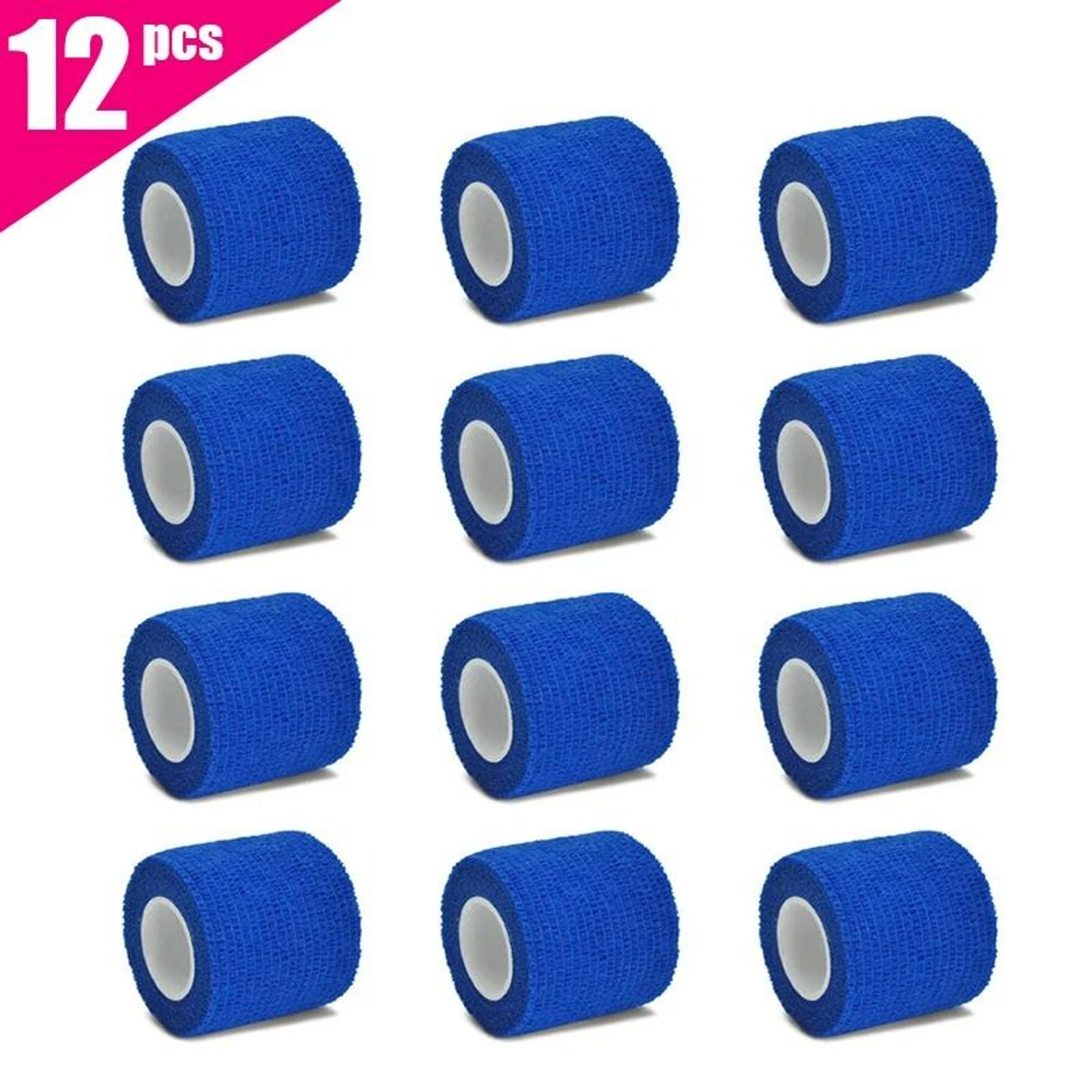 Self Adhesive Elastic Sports Bandage Wrap 6 12 Or 24 Pack  Blue 6