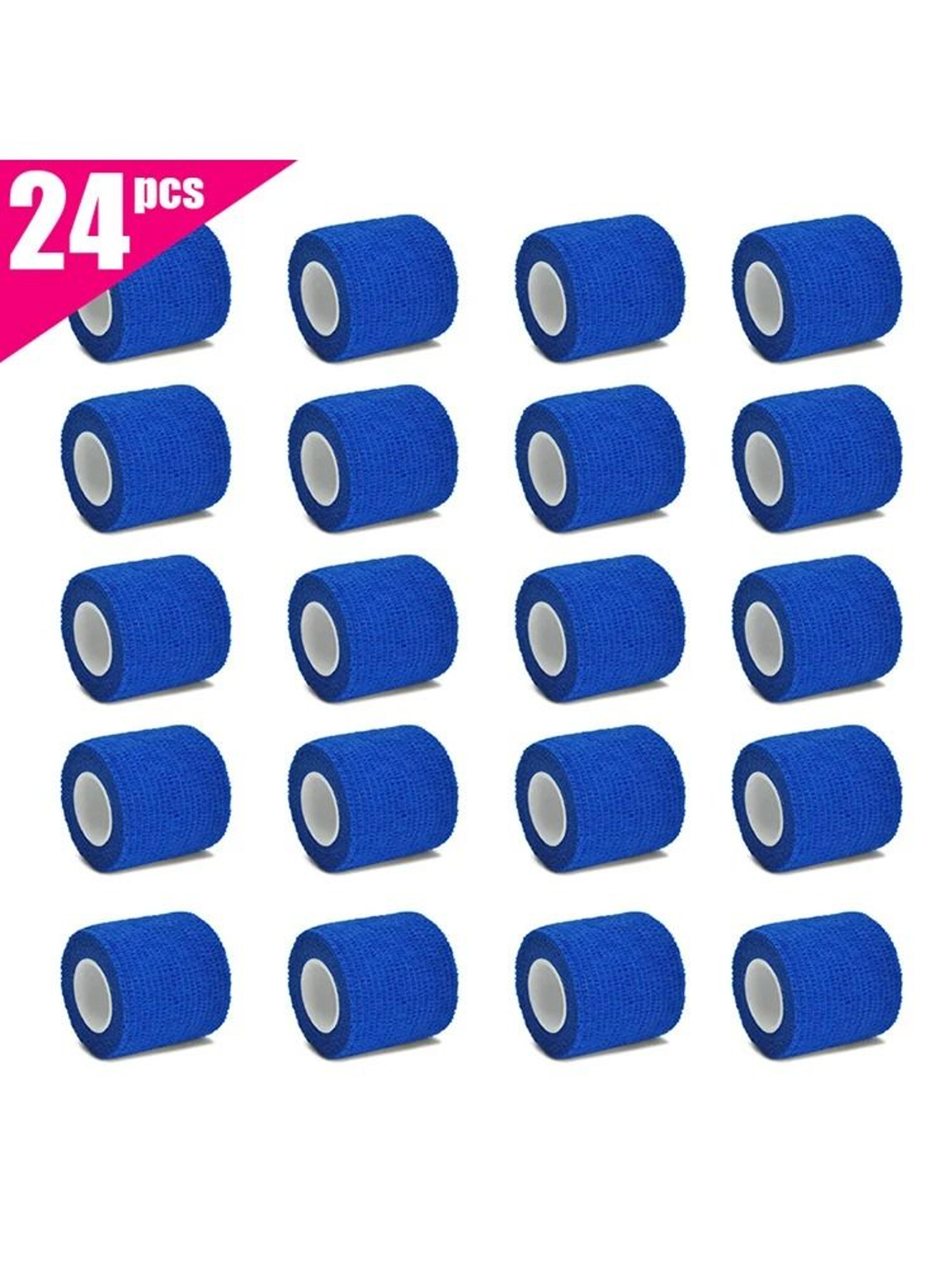 Self Adhesive Elastic Sports Bandage Wrap 6 12 Or 24 Pack  Blue 8