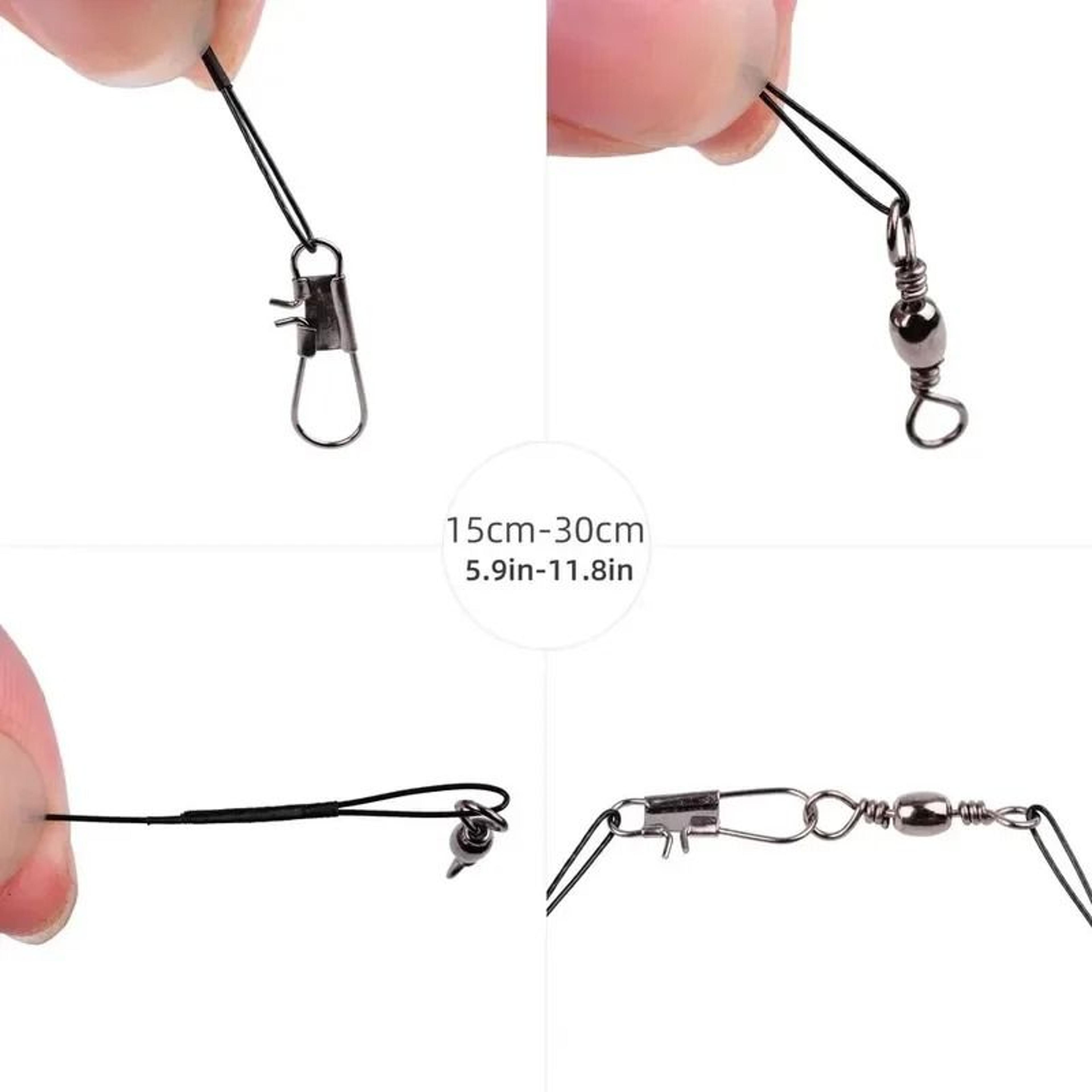 AntiBite Steel Fishing Line Leaders With Swivels 3