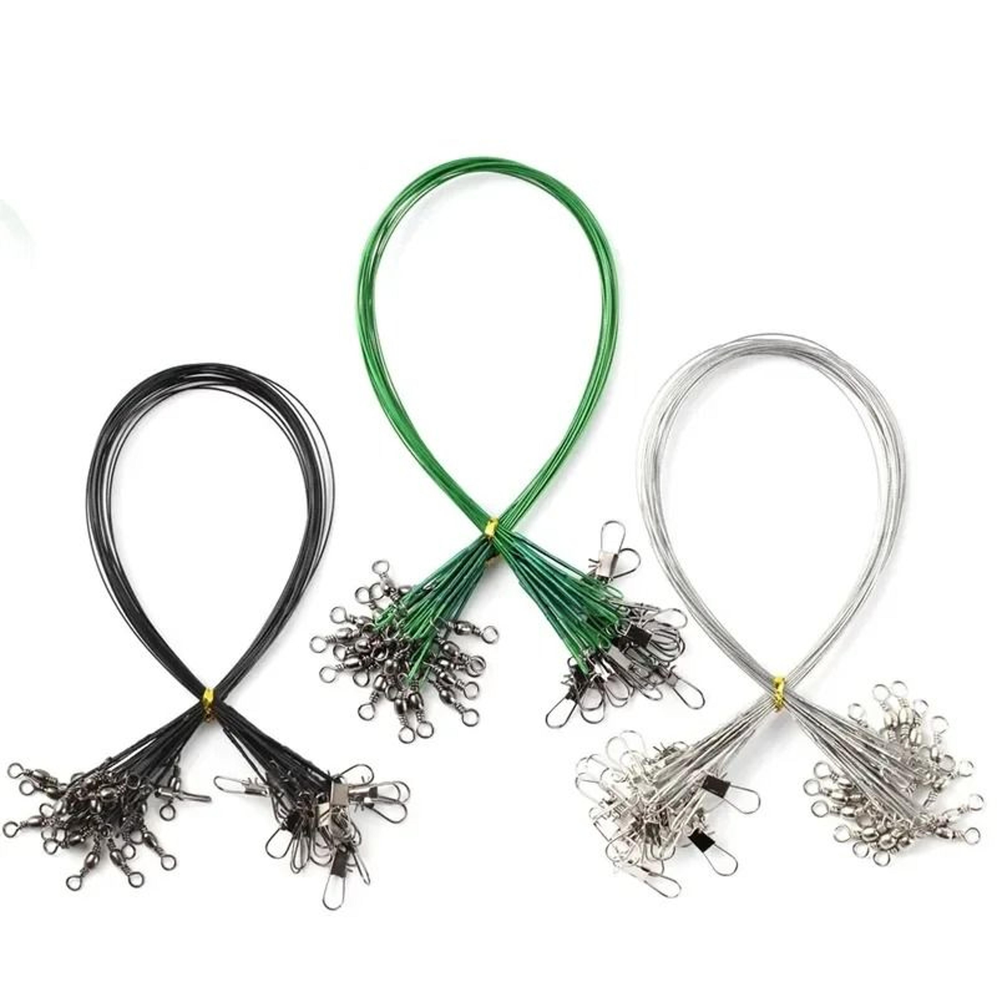 AntiBite Steel Fishing Line Leaders With Swivels 4