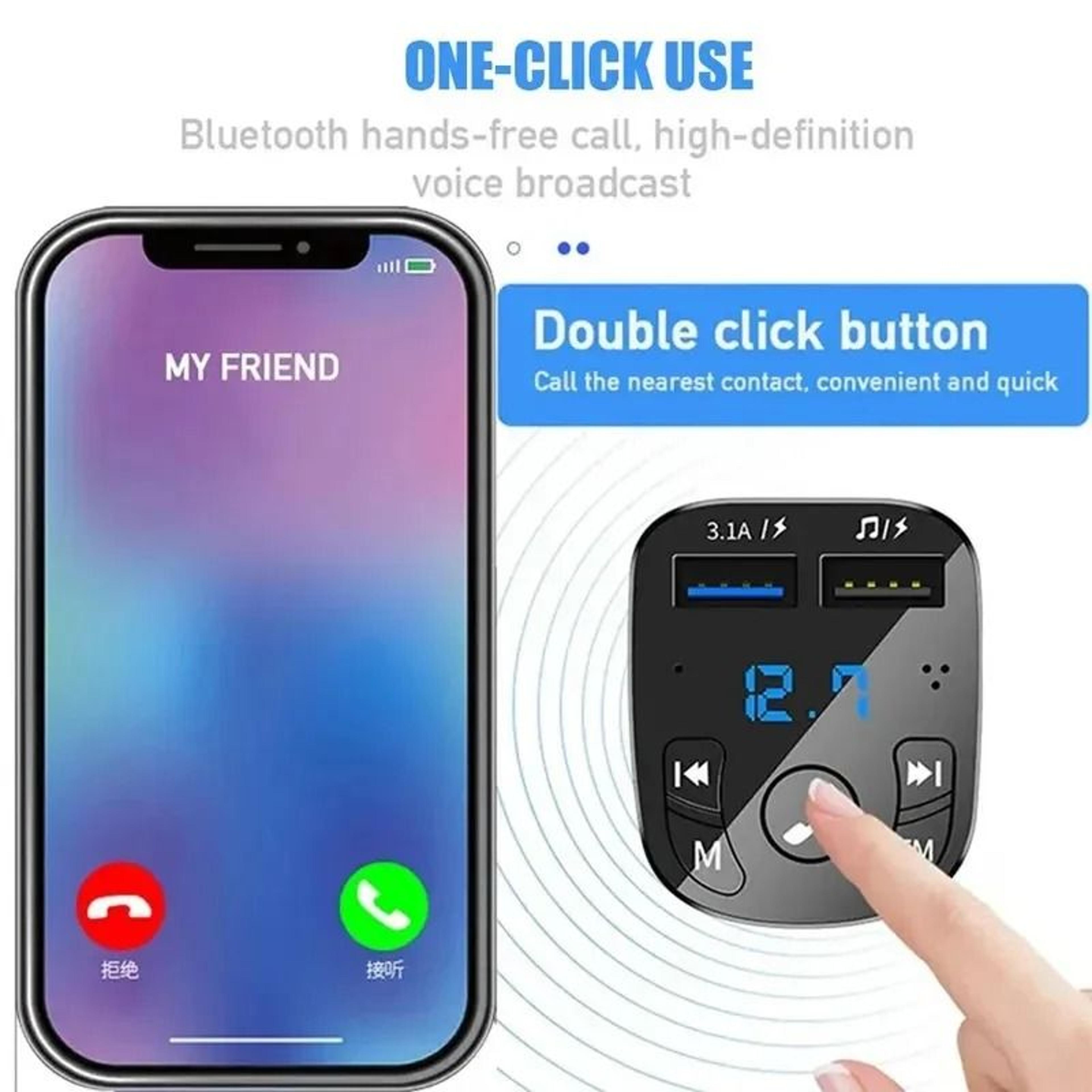Wireless Bluetooth Car MP3 Player  Transmitter With Dual USB Fast Charging 5