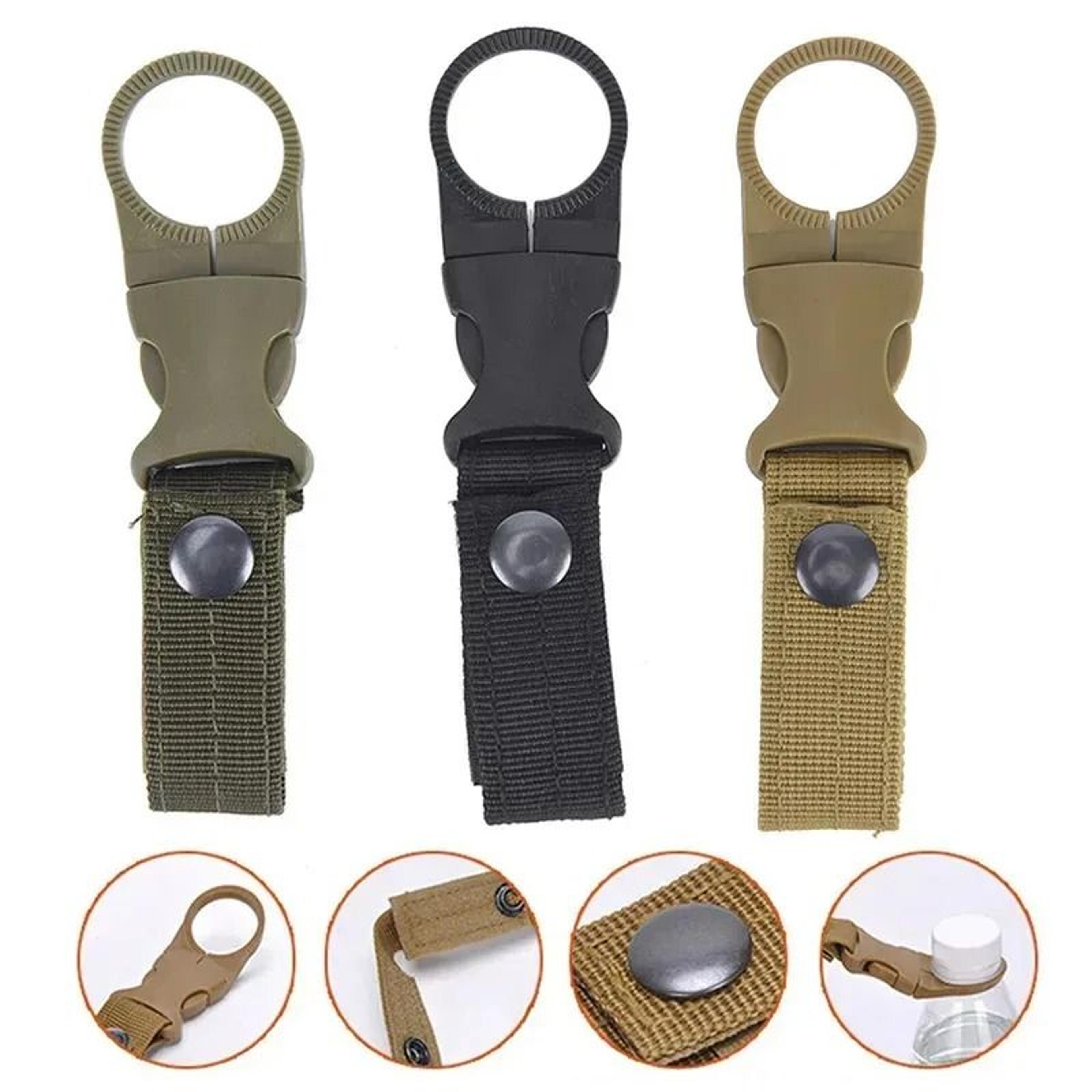 Tactical Nylon Webbing Carabiner Clip And Water Bottle Belt Hanger 1