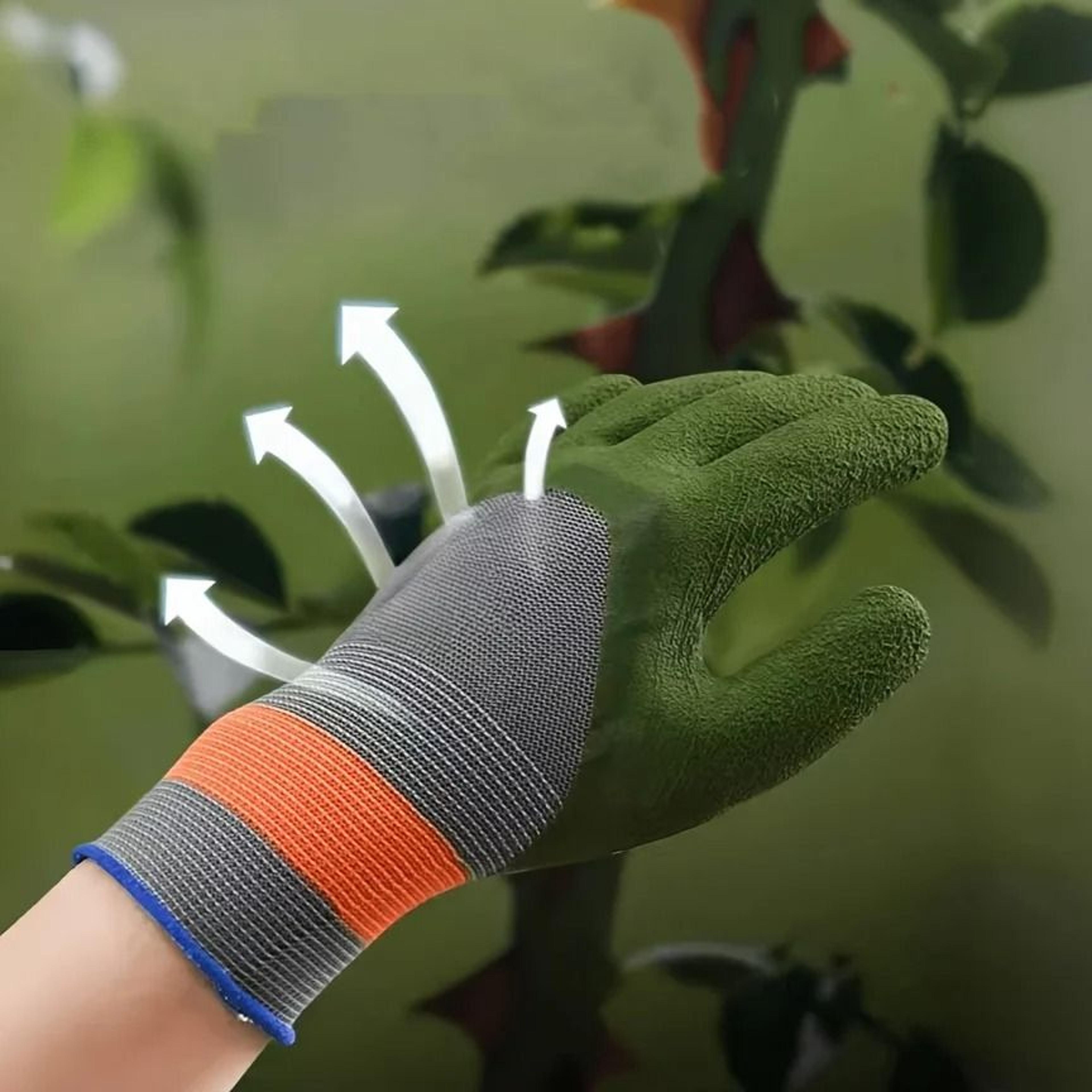 MultiUse AntiThorn Gardening Gloves  Waterproof CutResistant  NonSlip Grip For Outdoor Work 3