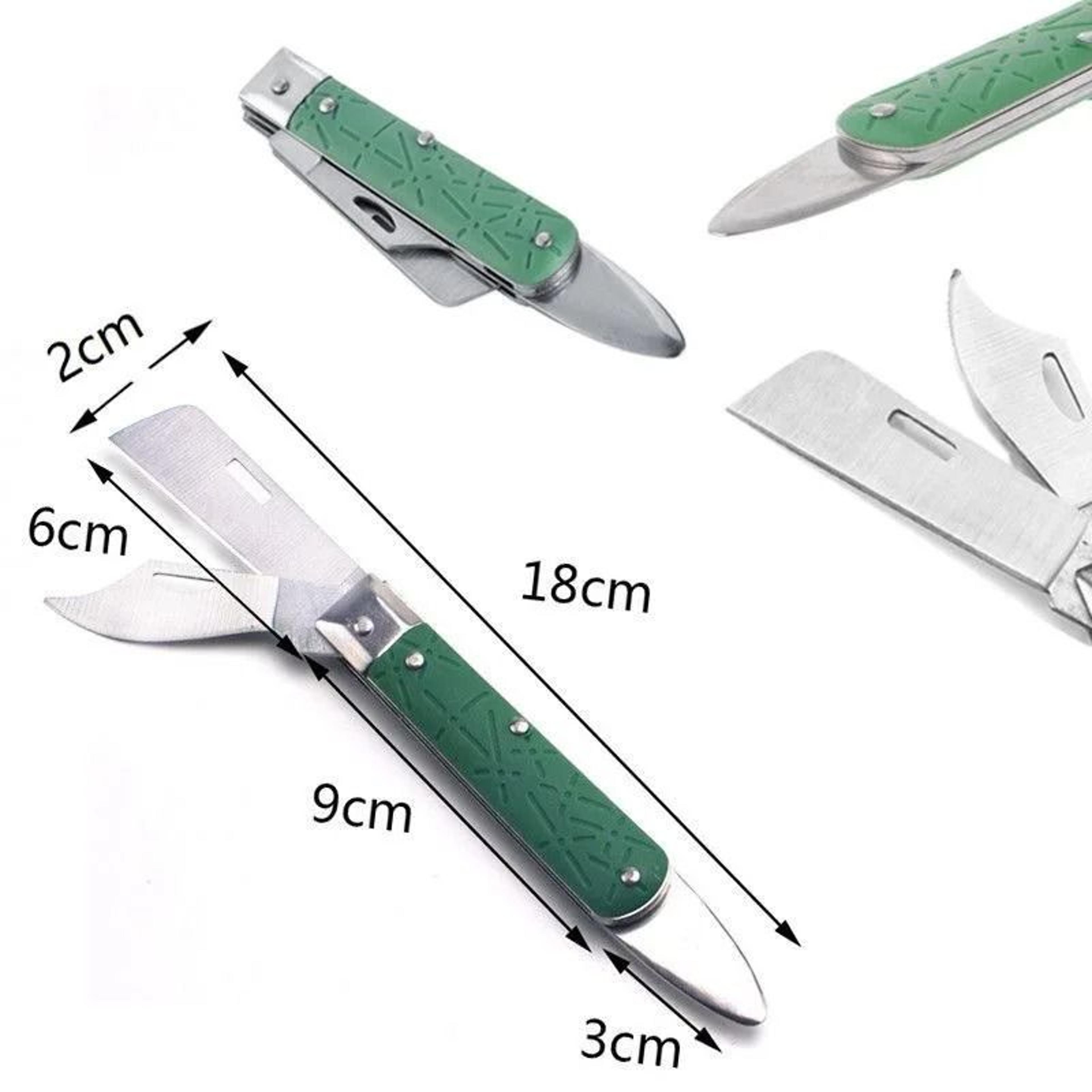 Dual Blade Stainless Steel MultiFunctional Folding Grafting Knife  Budding Tool 3