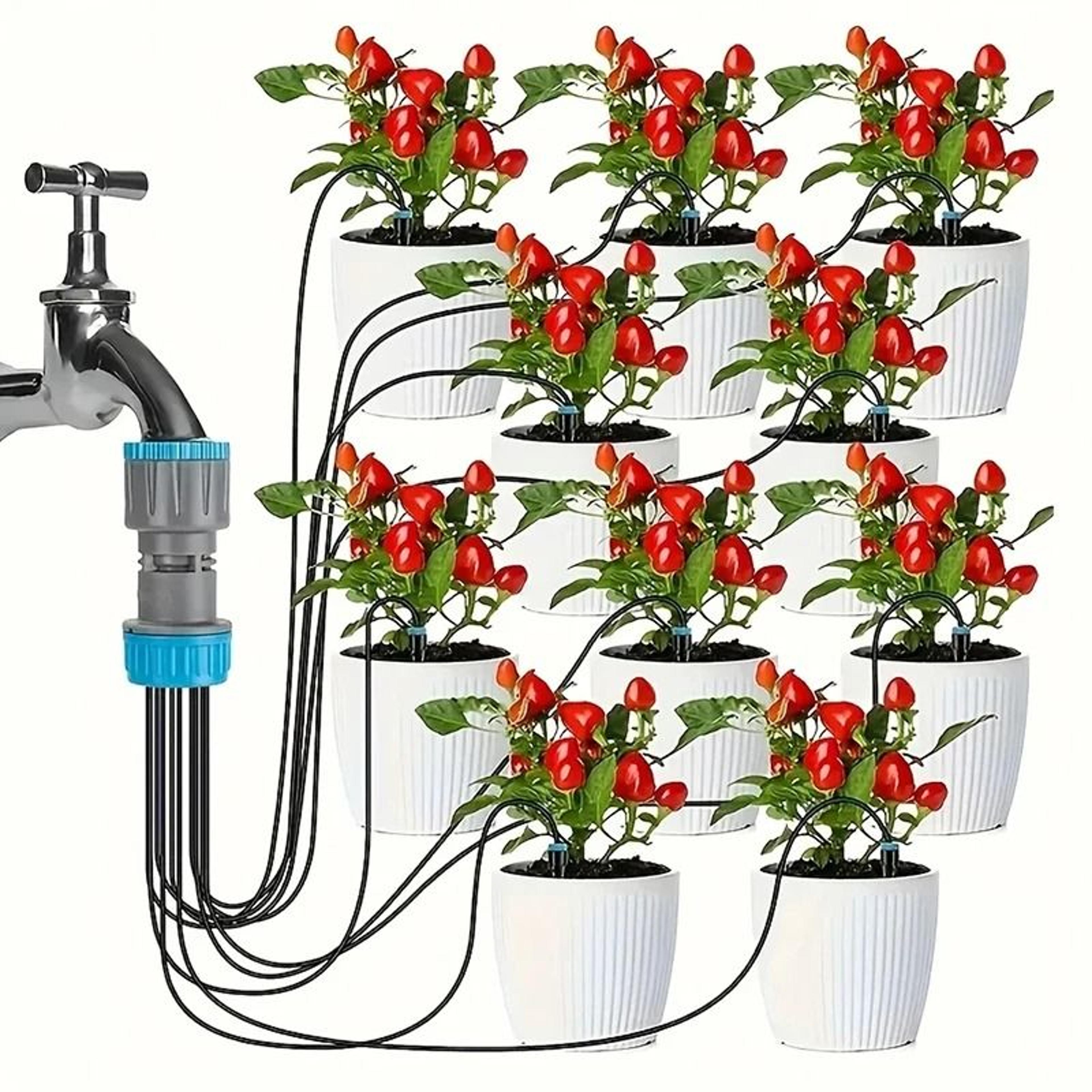 Garden Automatic Drip Irrigation Kit  10 Piece Arrow Dripper Watering System With 52 Foot Tubing 1