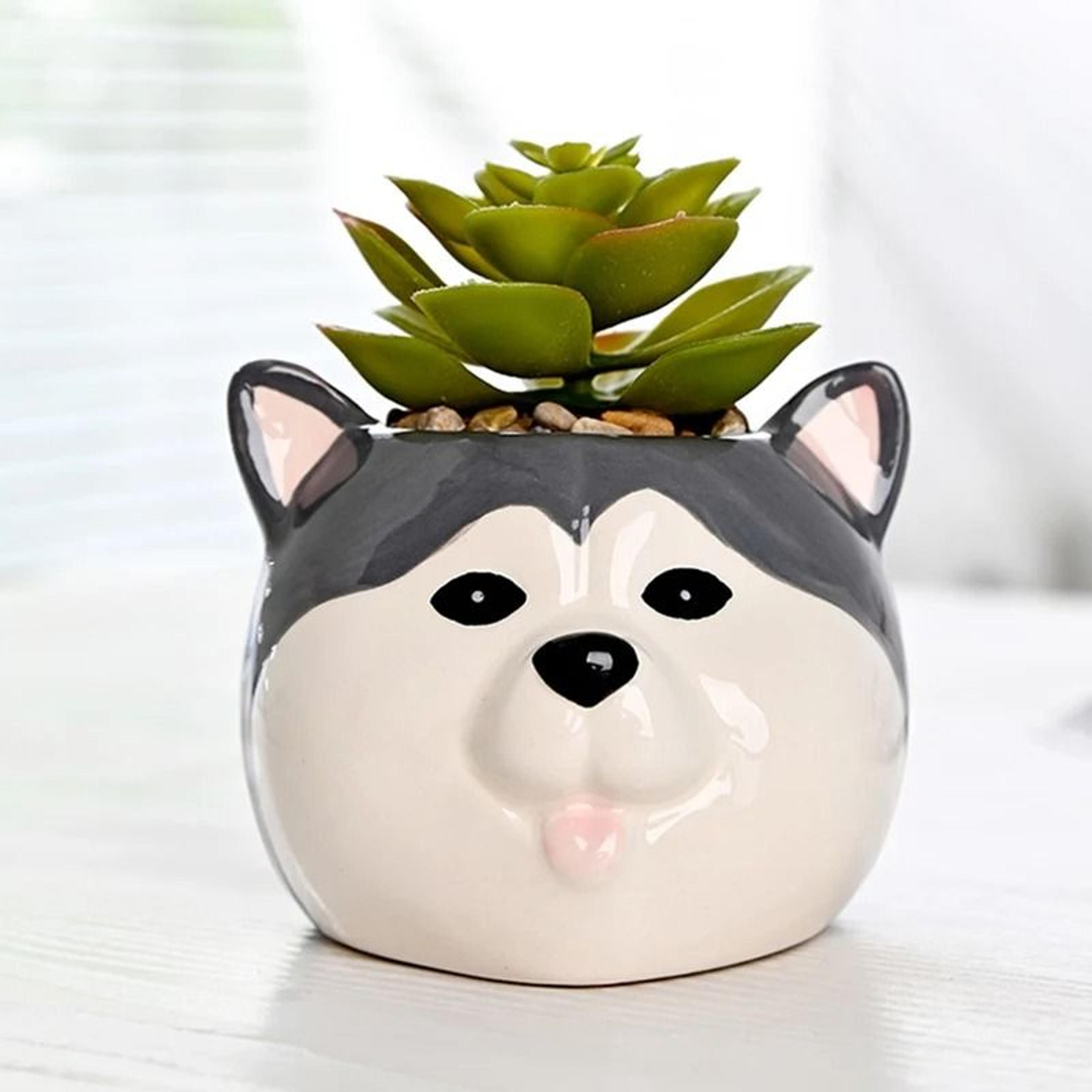 Ceramic Animal Succulent Flower Pot  Decorative Tabletop Planter Vase For Home  Office 2