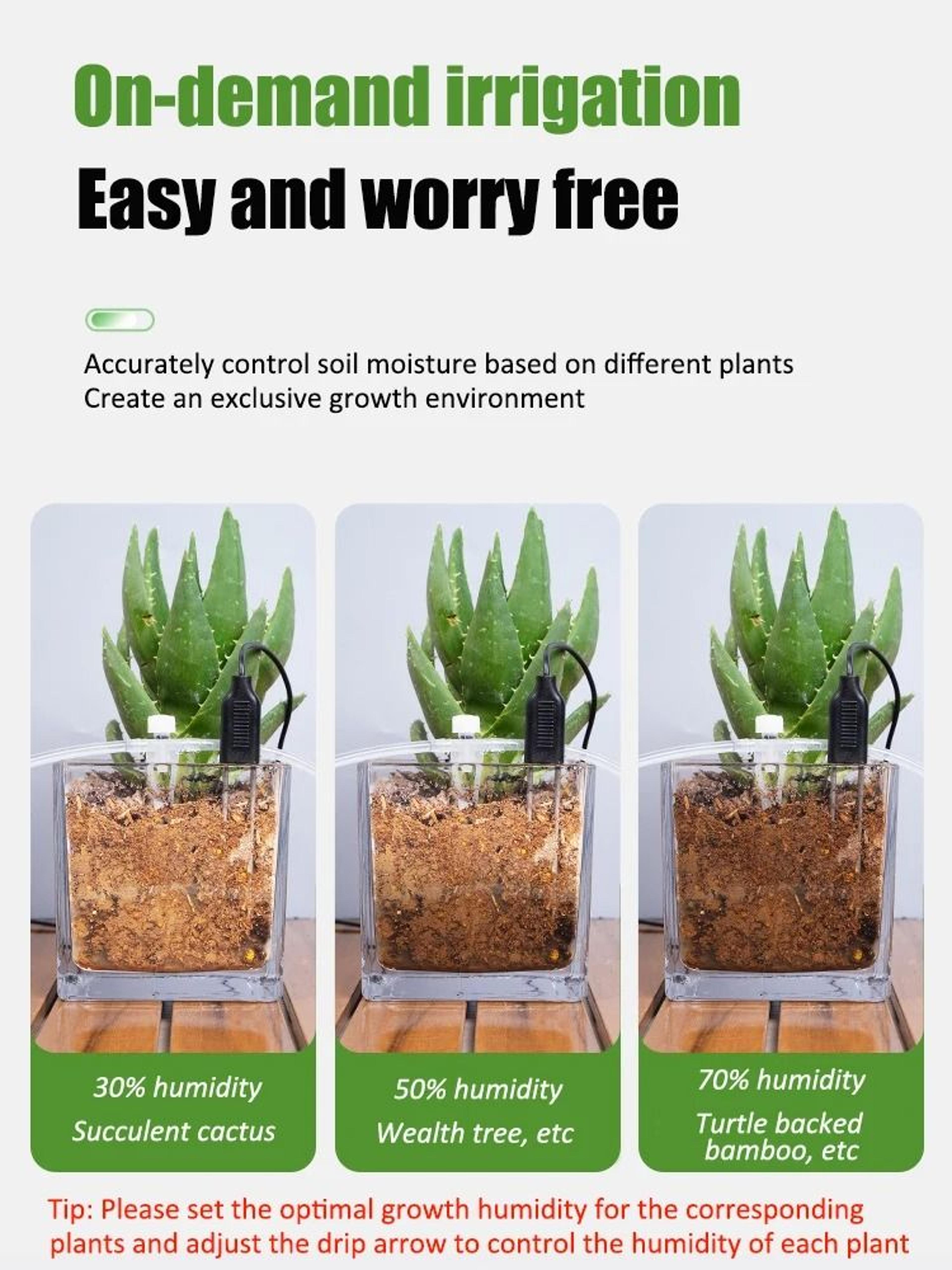 Garden Soil Moisture Sensor Automatic Watering System  Adjustable Drip Irrigation Kit With 328 Foot 3