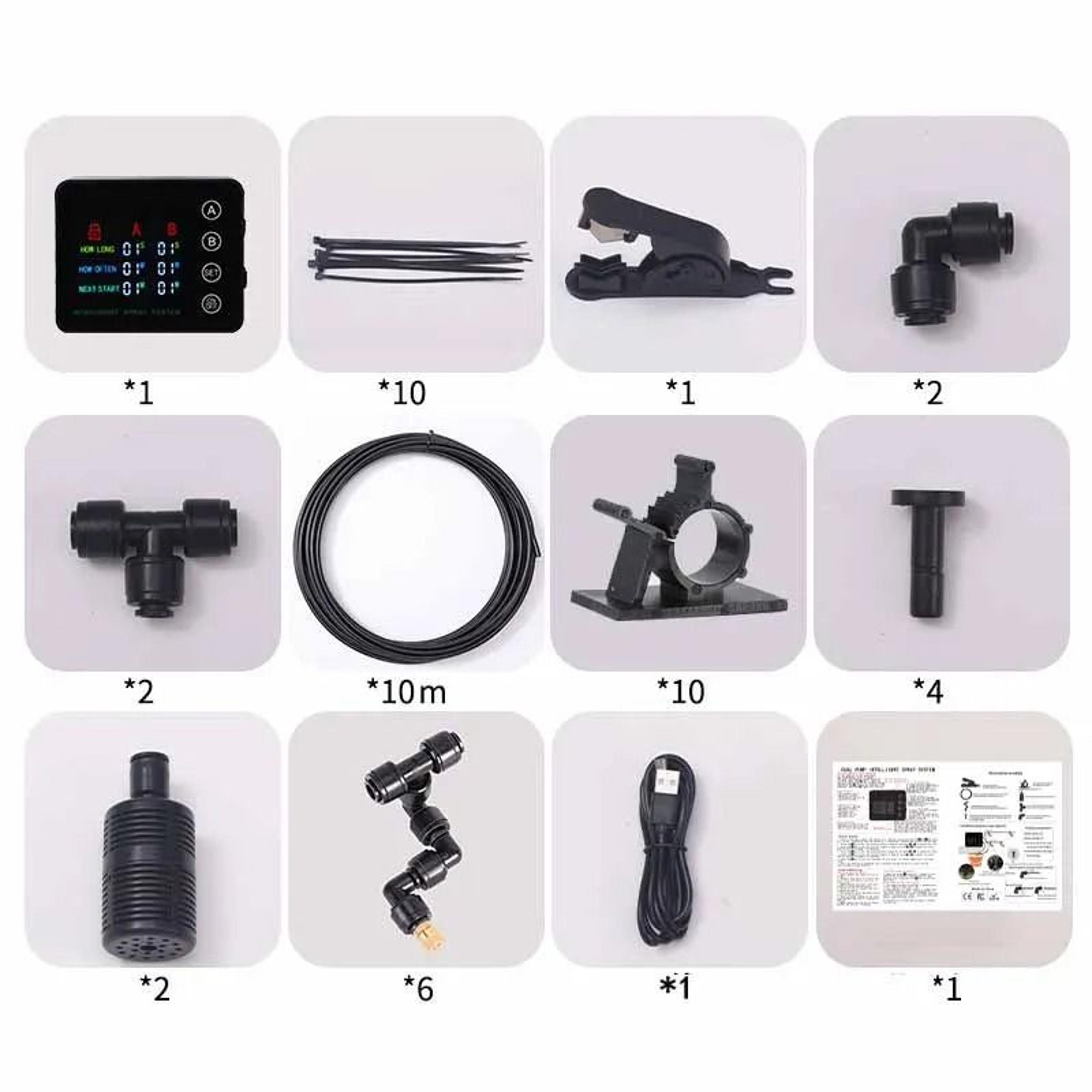 Rainforest Double Pump Automatic Misting System  Dual Control Timing Sprayer Kit For Reptiles  Viva 8