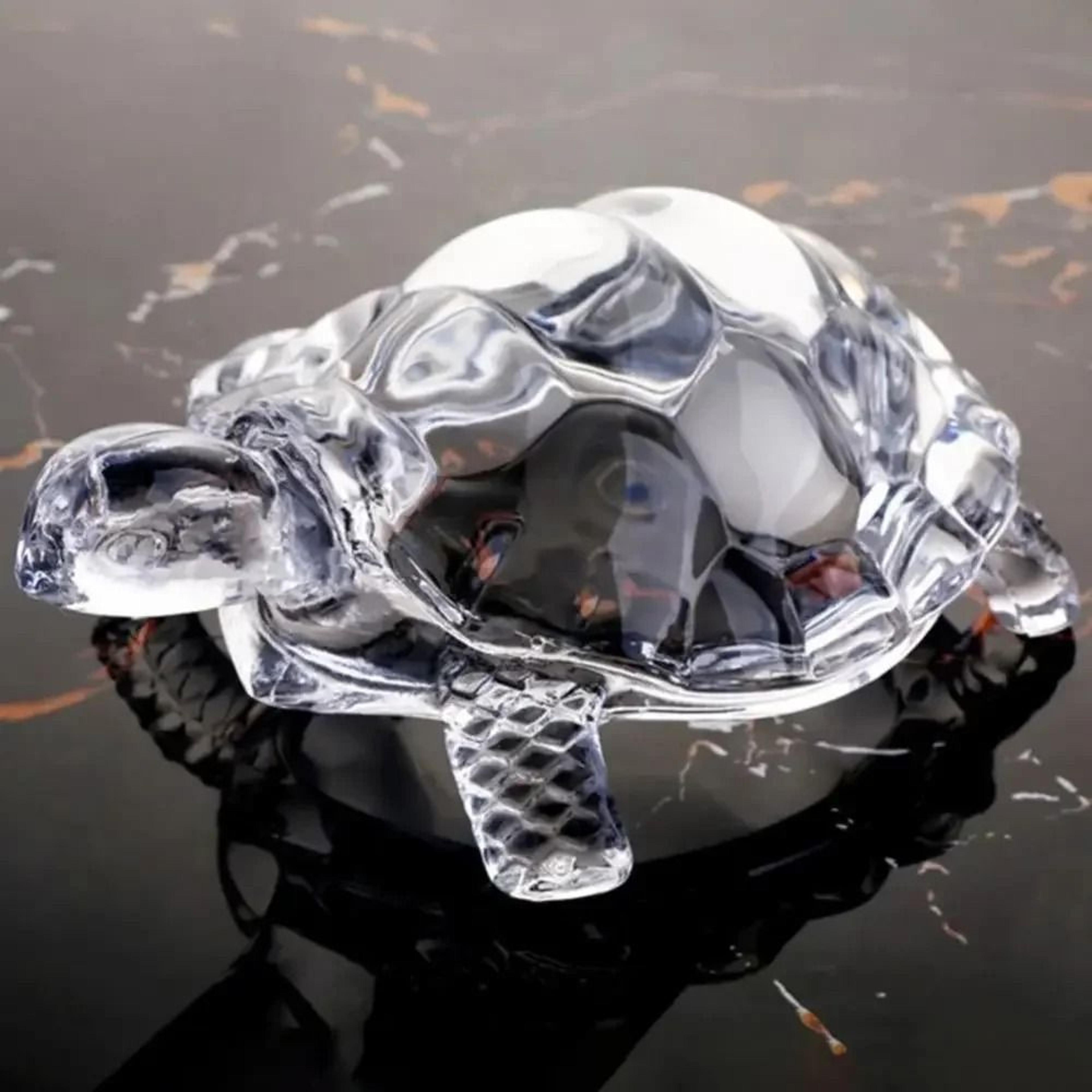 Crystal Turtle Figurine Miniature Tortoise Statue  Lucky Feng Shui Desk And Aquarium Decor 3