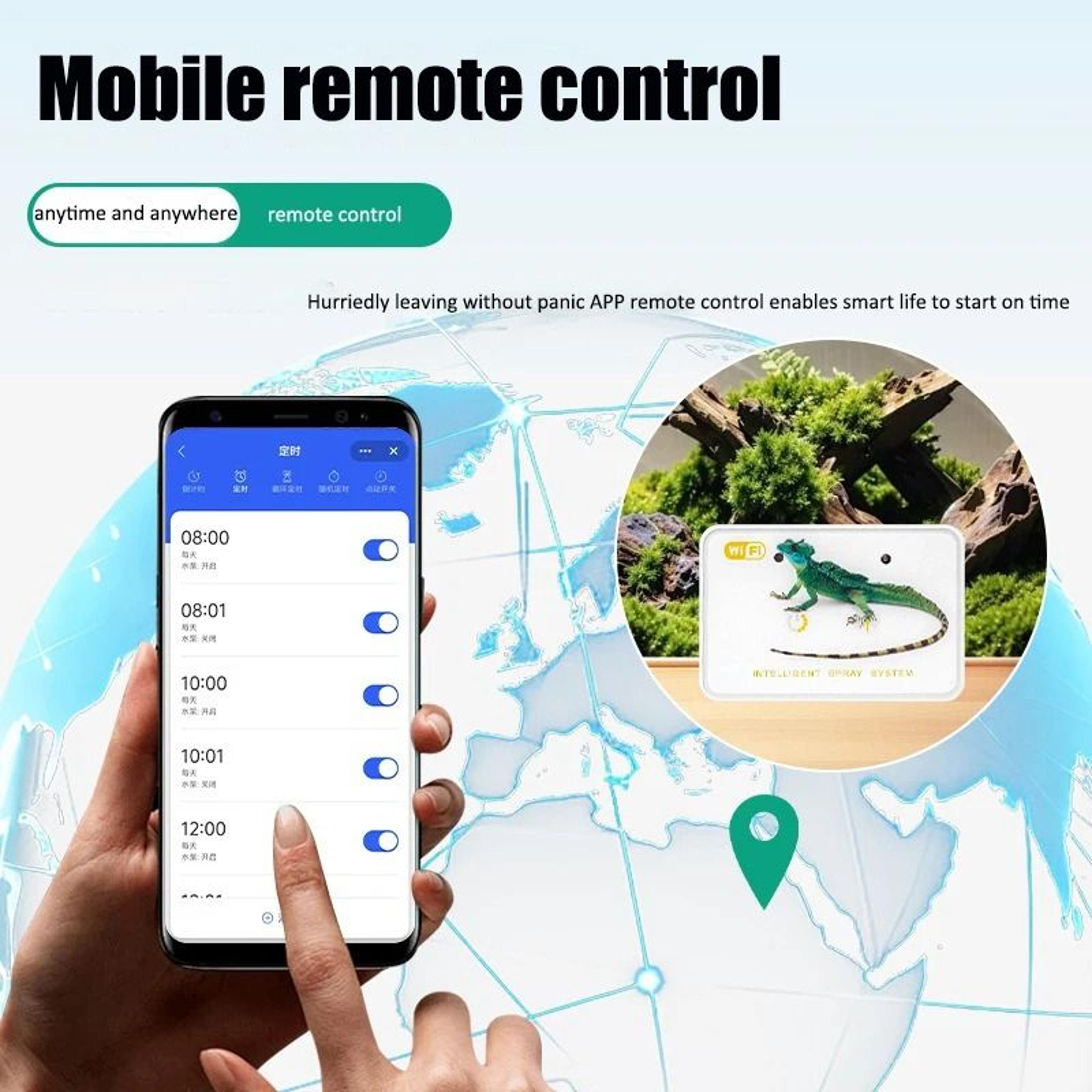 WiFi Smart Reptile Fogger Spray System  Intelligent Terrarium Humidifier With Automatic Mist Sprink 2