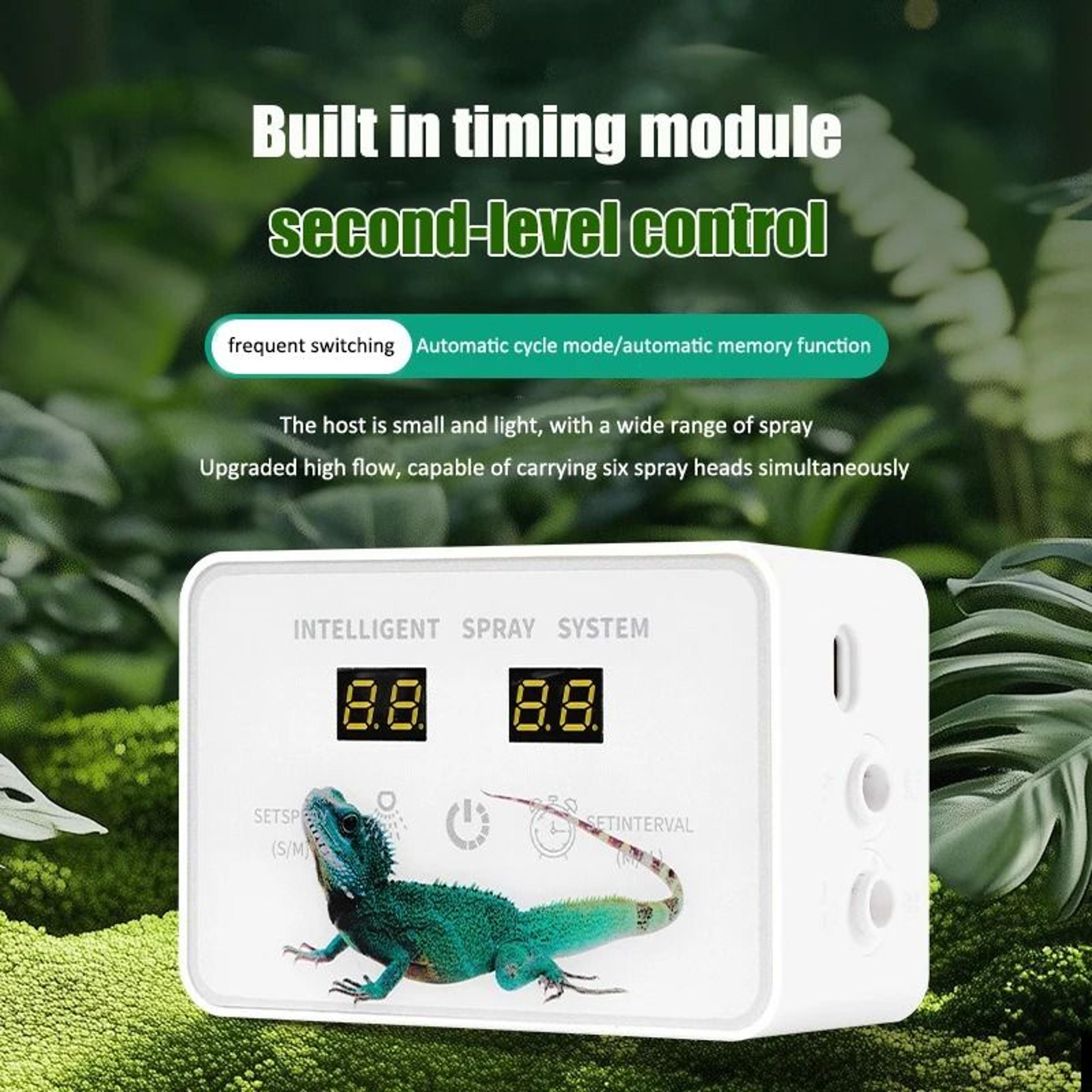 Reptile Intelligent Fogger Spray System  Electronic Timer Terrarium Humidifier With Automatic Mist  1