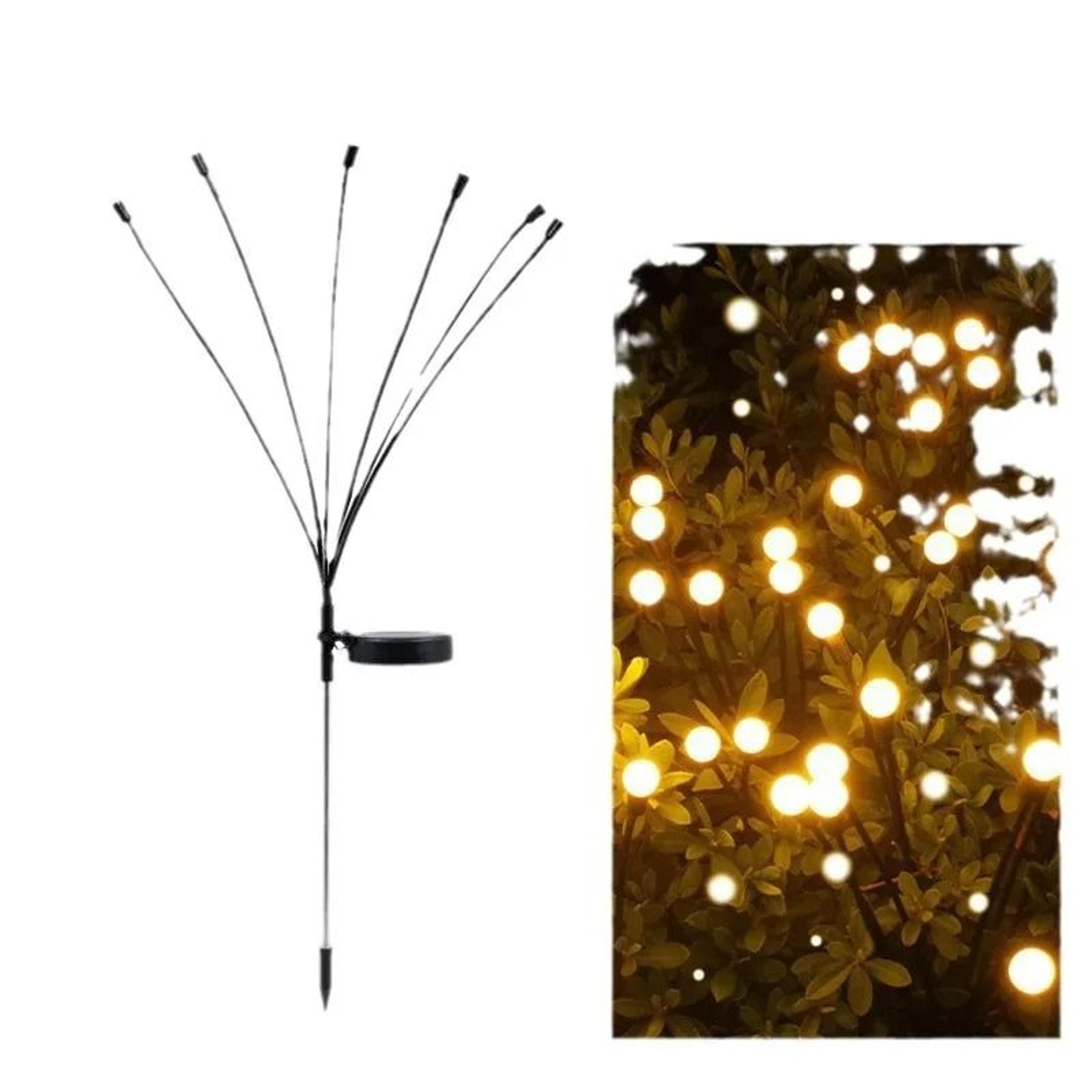 6 LED Solar Swaying Firefly Lights  Waterproof Outdoor Garden Lights For Yard Patio And Pathway 6