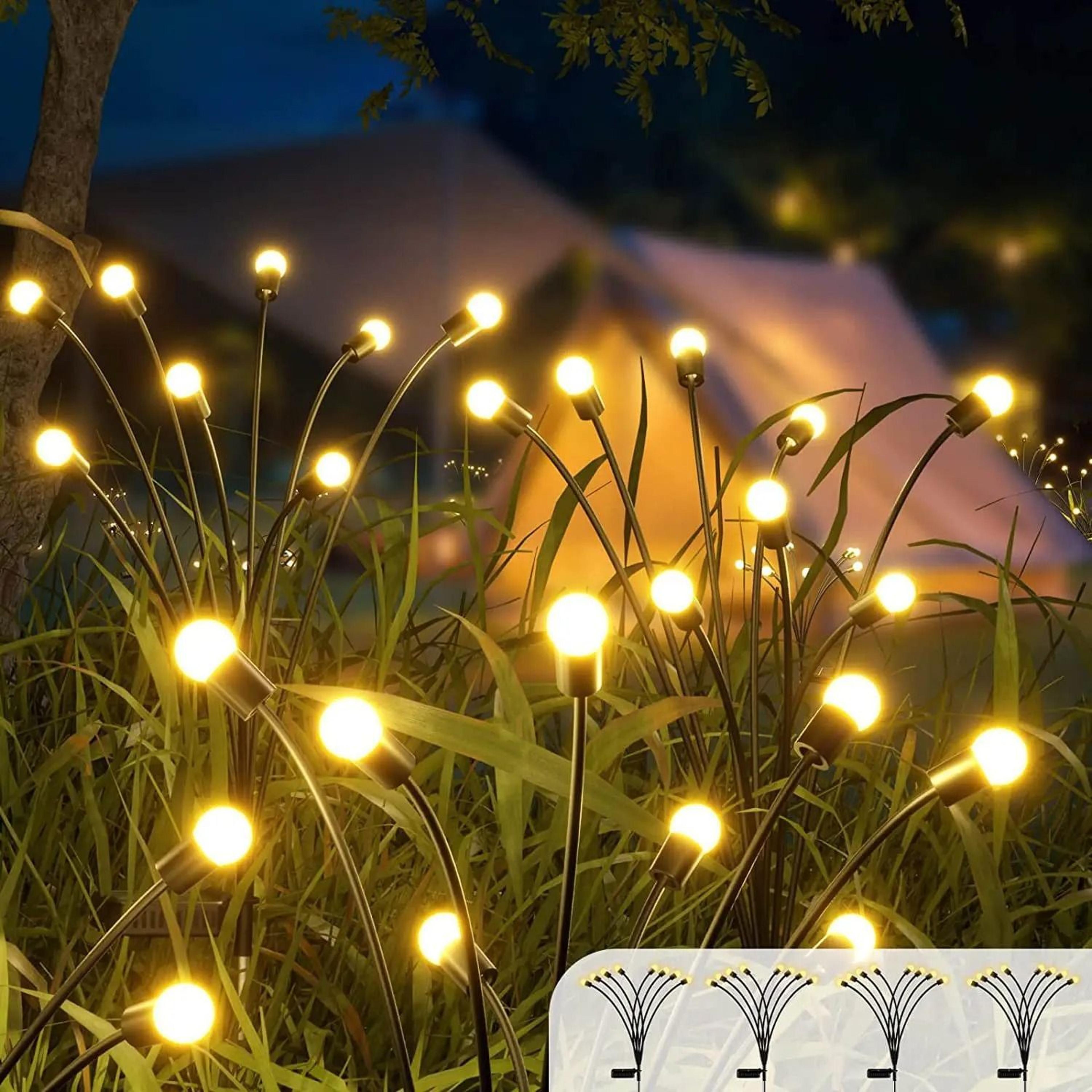 6 LED Solar Swaying Firefly Lights  Waterproof Outdoor Garden Lights For Yard Patio And Pathway 2