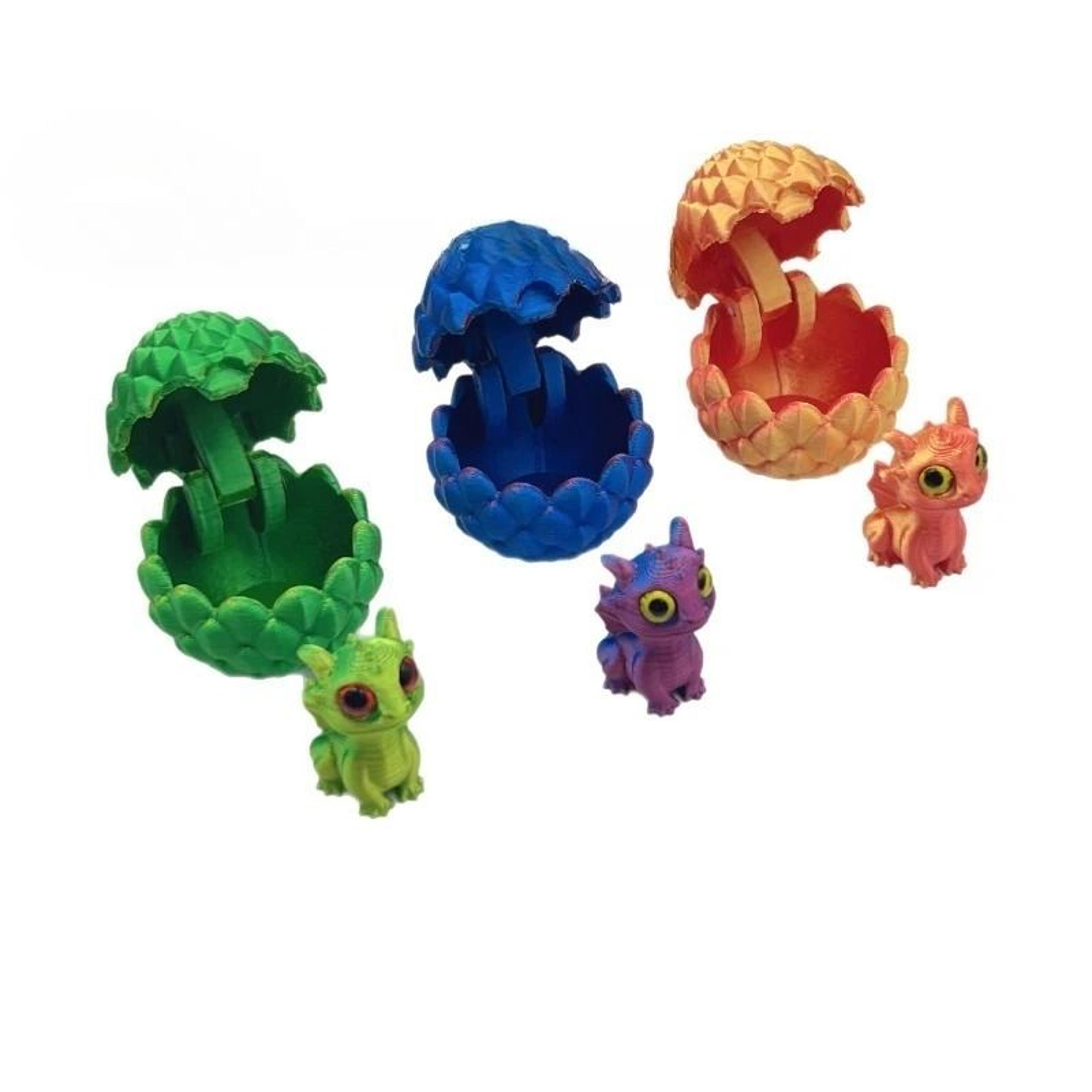 3D Printed Hatching Dragon In Egg Statue  Articulated Fantasy Dragon Figure  Modern Desktop Ornamen 1