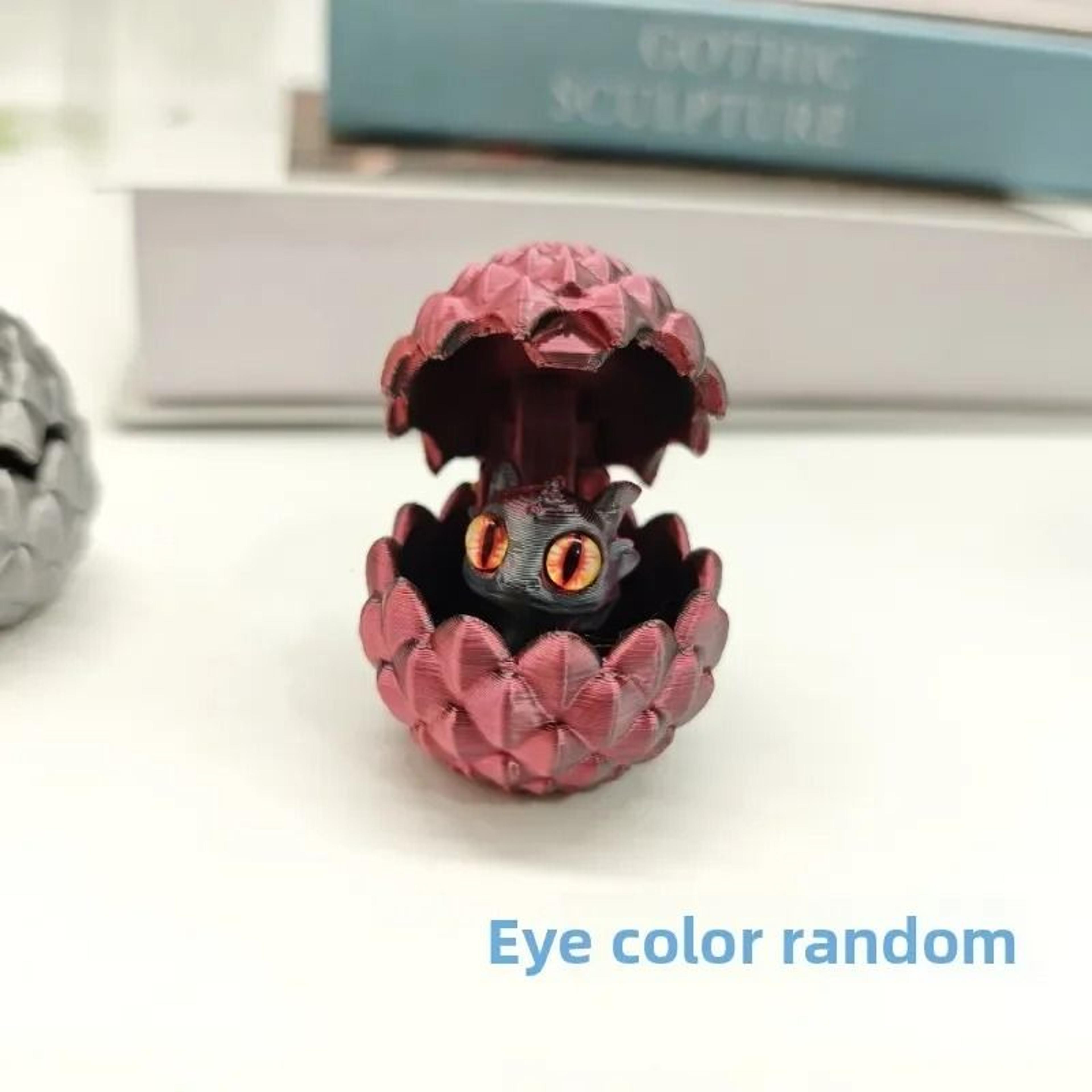 3D Printed Hatching Dragon In Egg Statue  Articulated Fantasy Dragon Figure  Modern Desktop Ornamen 5