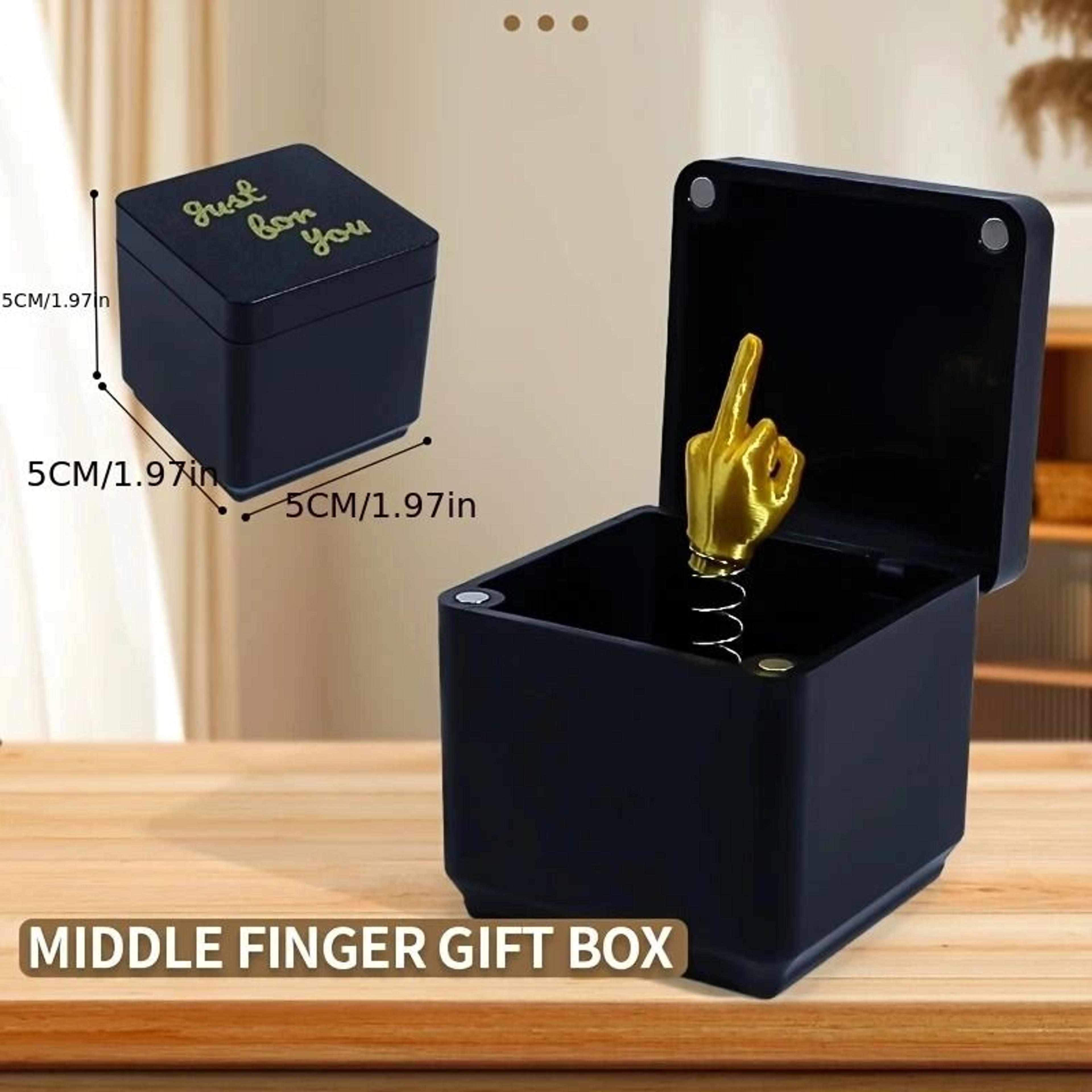 Christmas Middle Finger In A Box Prank Gift  Funny Creative PopUp Holiday Box  Office Desk Decorati 3